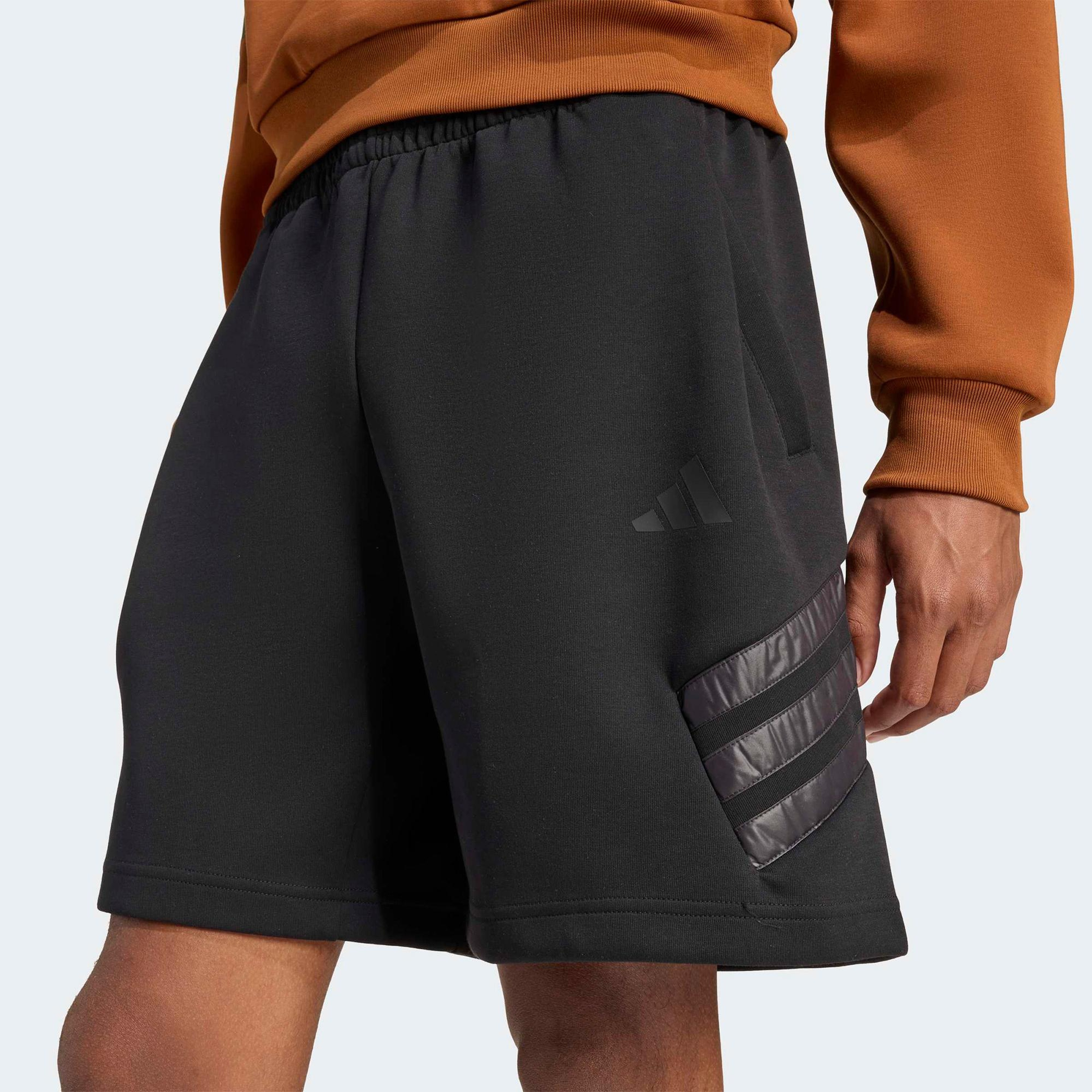 adidas Future icons Woven Three Stripes Erkek Siyah Antrenman Şortu