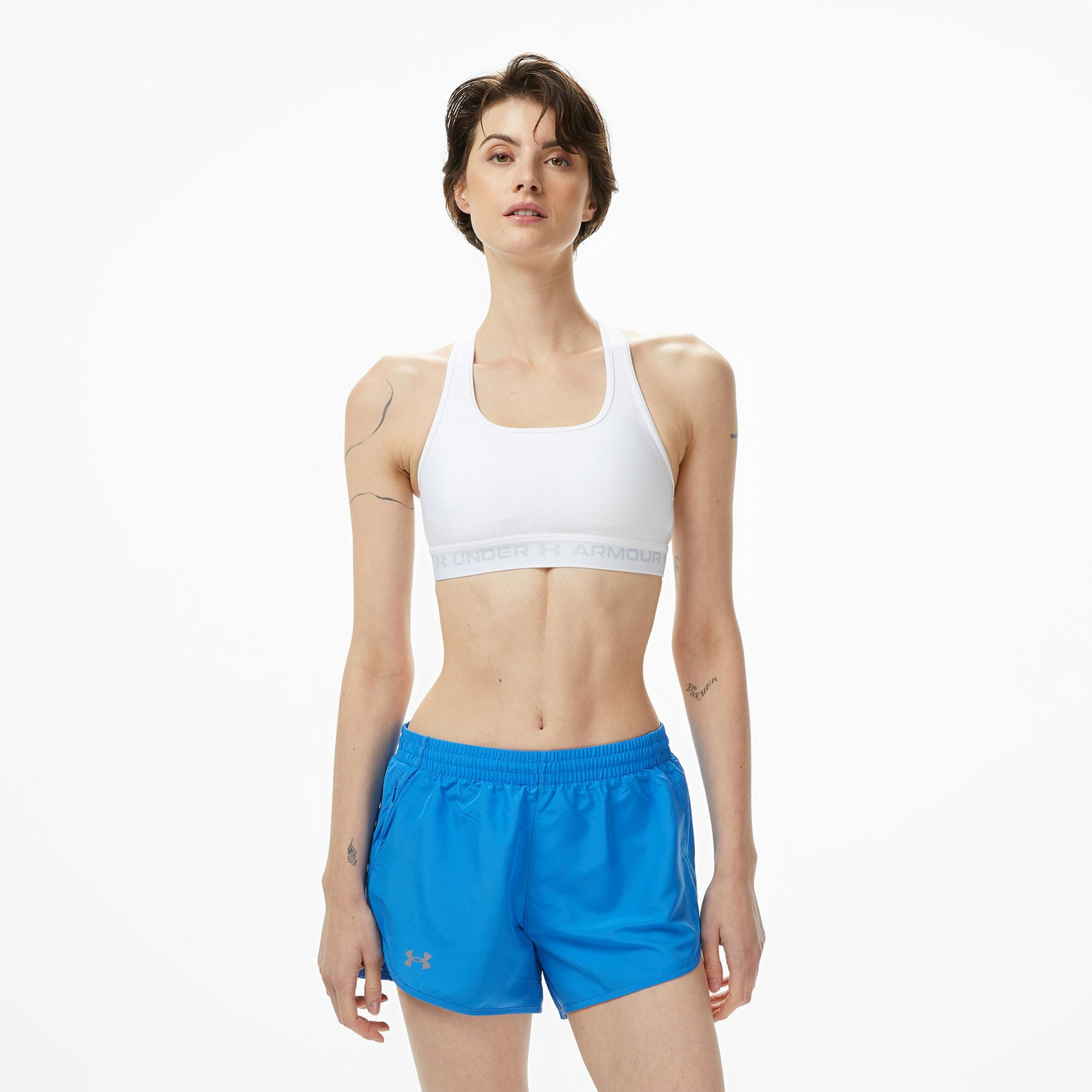 Under Armour Crossback Mid Kadın Beyaz Antrenman Bra