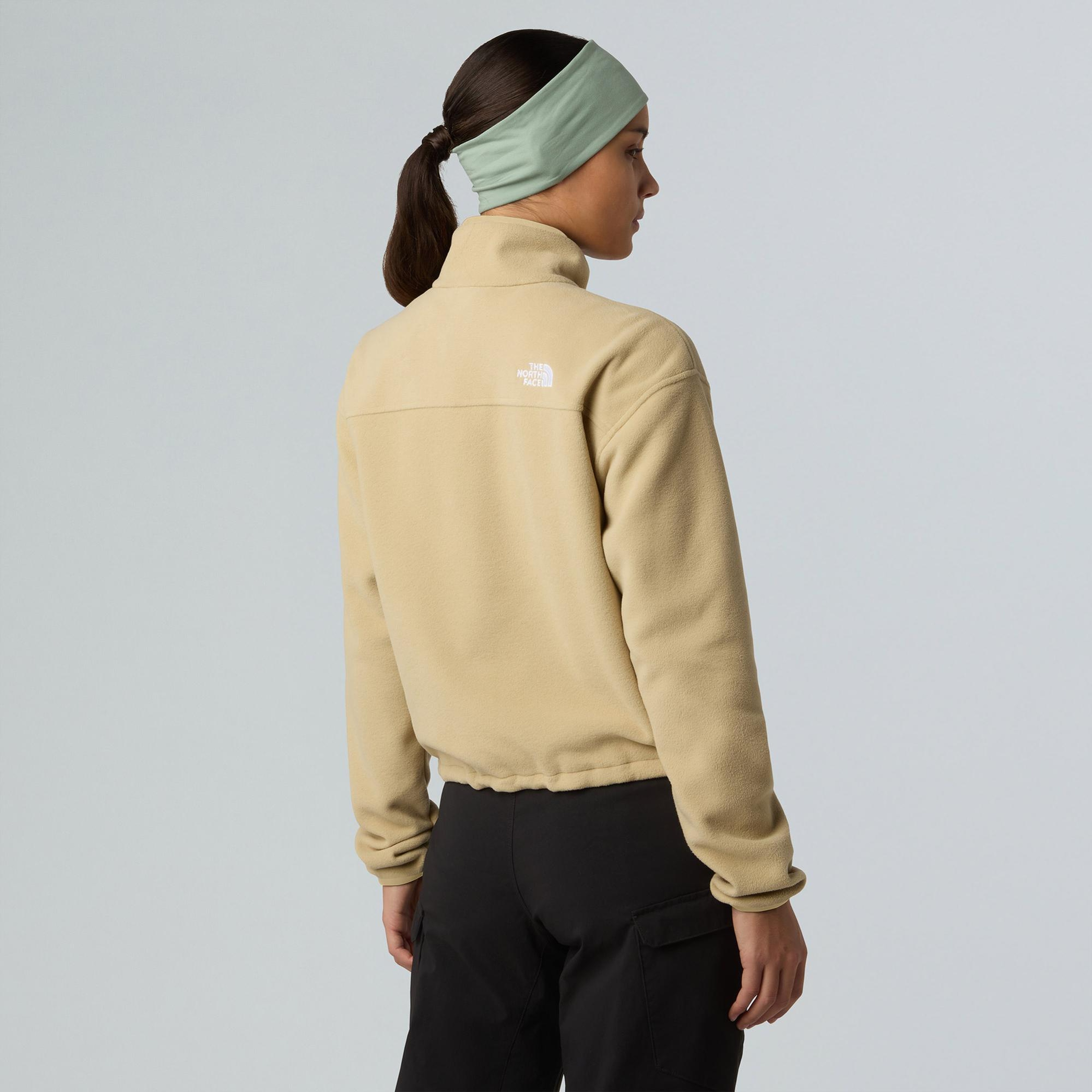 The North Face Glacier Fleece 1/2 Zip Short Kadın Haki Outdoor Polar