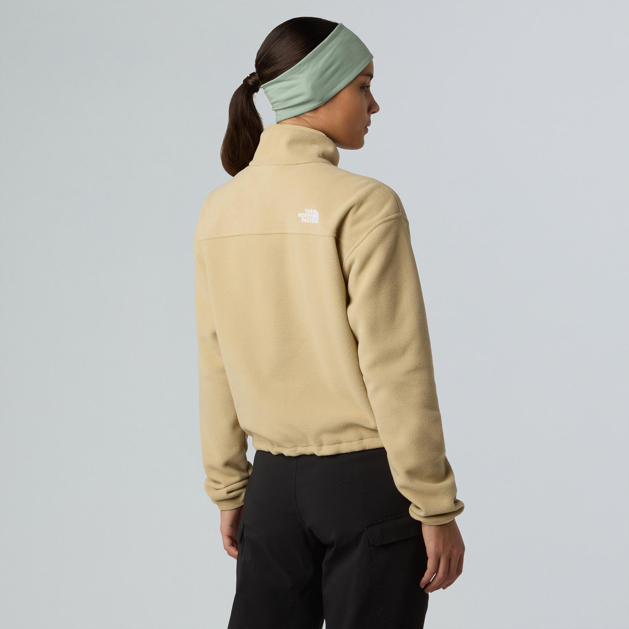 The North Face Glacier Fleece 1/2 Zip Short Kadın Haki Outdoor Polar