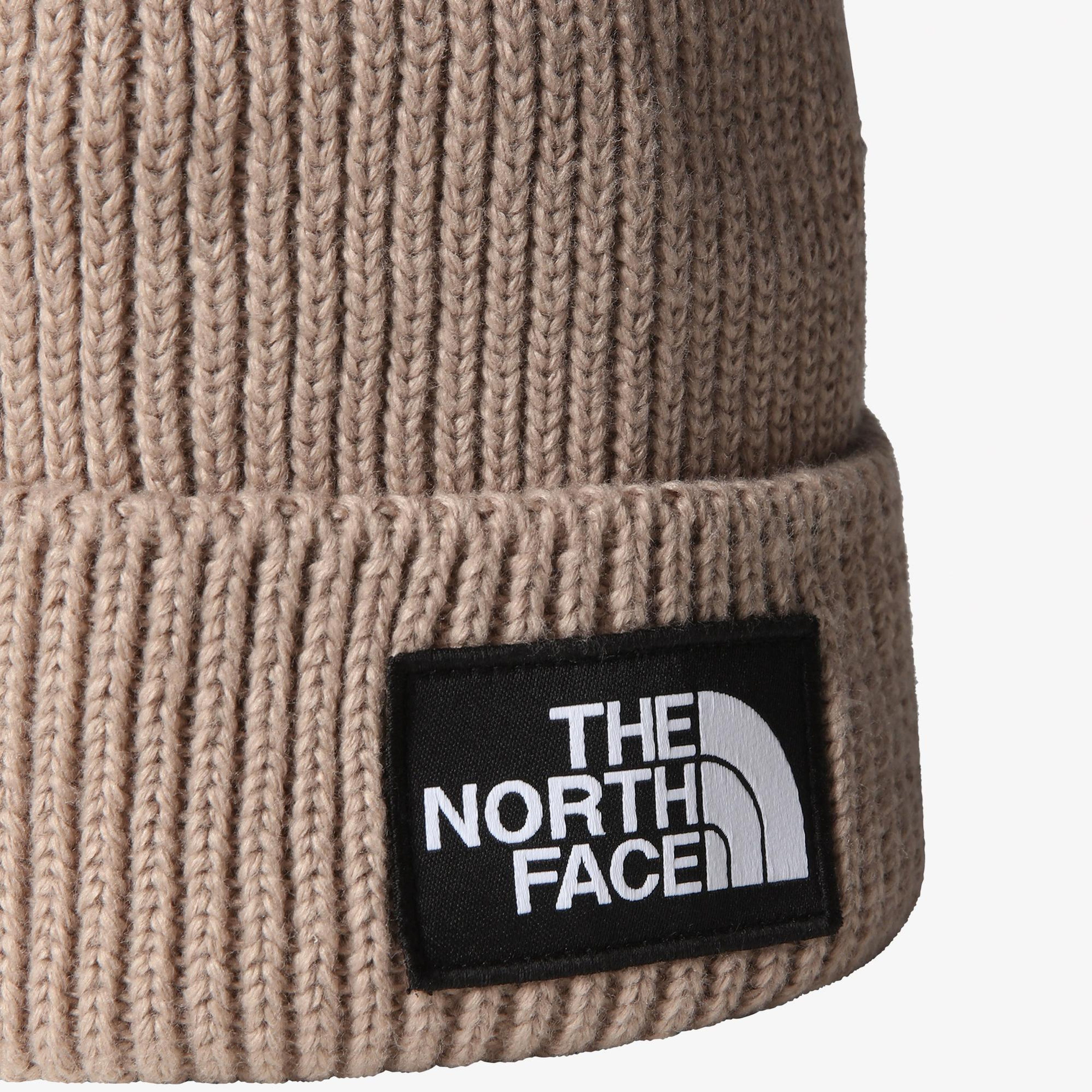The North Face Logo Box Cuffed Unisex Gri Outdoor Bere