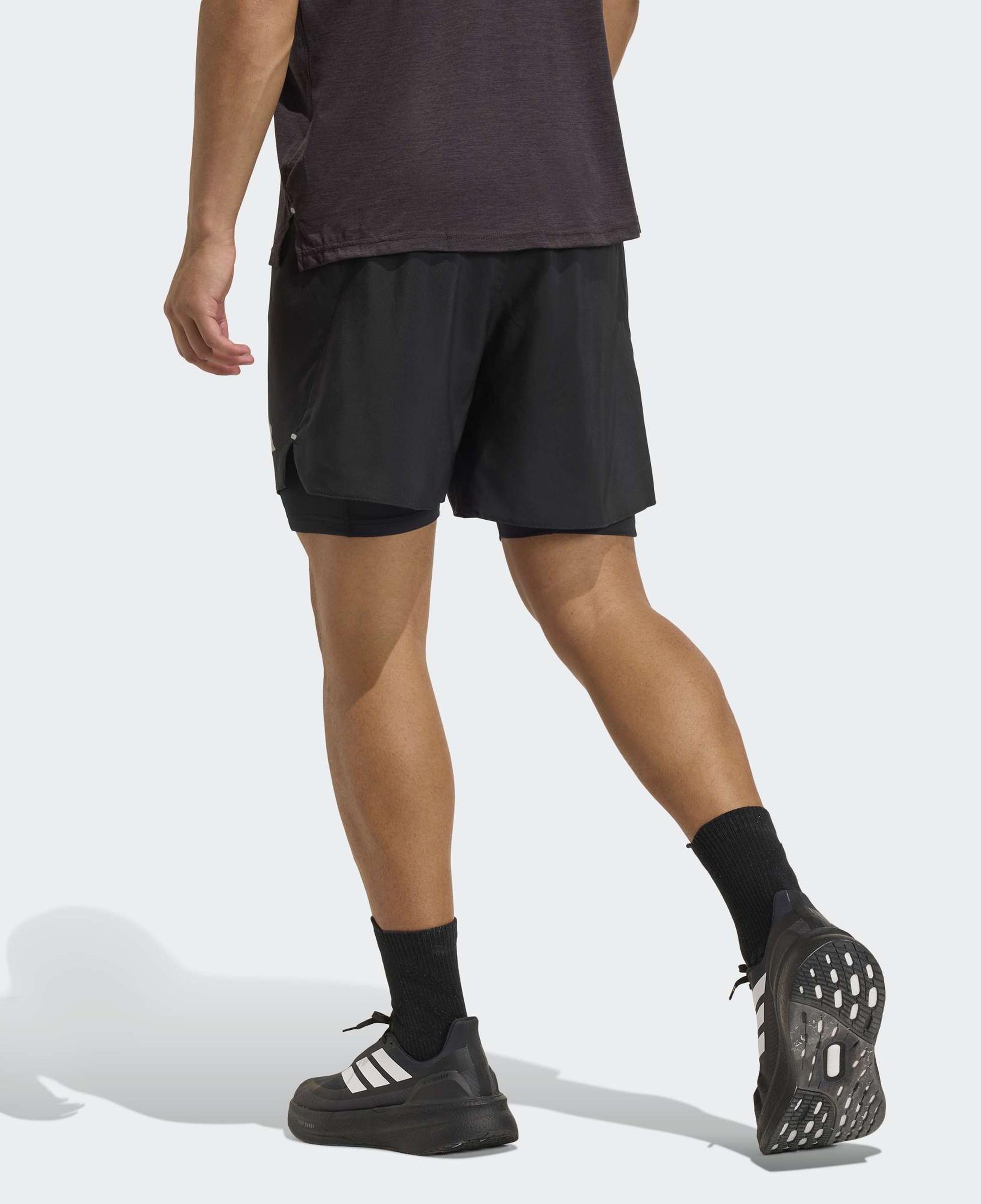 adidas Adi365 Running Essentials 2in1 Erkek Siyah Koşu Şortu