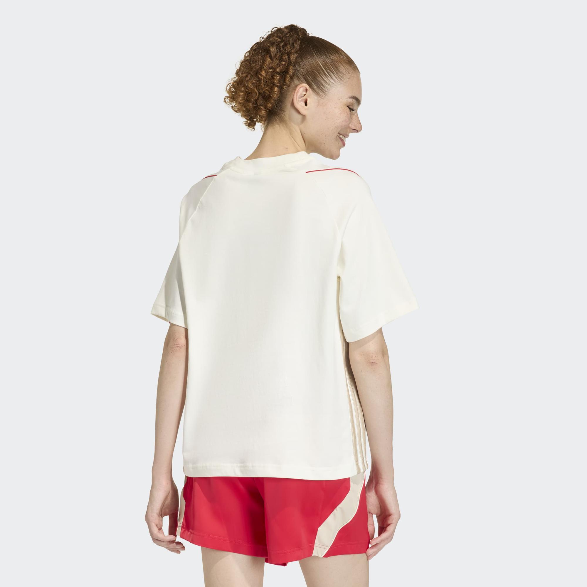 adidas Stadium 3Stripes Kadın Beyaz Antrenman T-Shirt