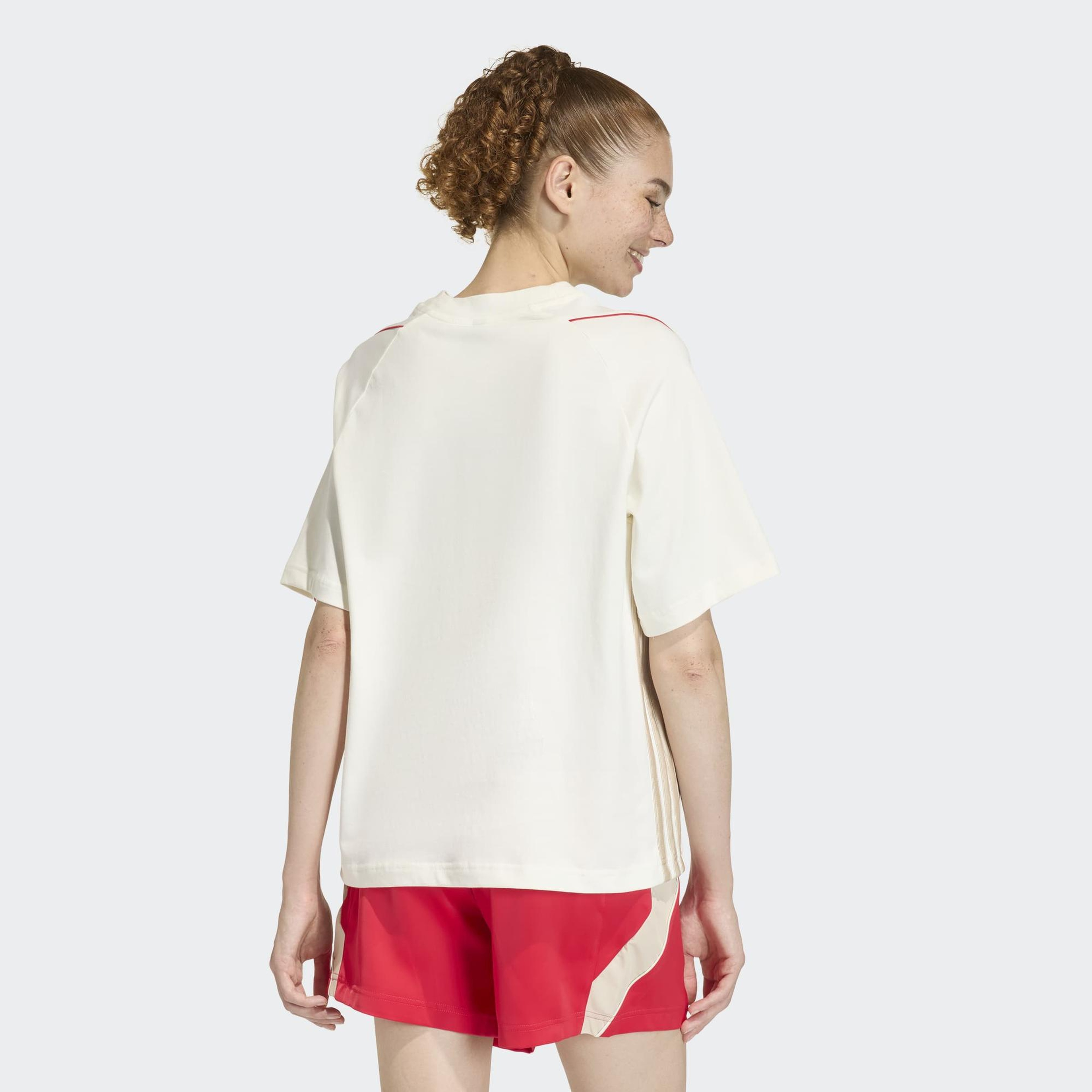 adidas Stadium 3Stripes Kadın Beyaz Antrenman T-Shirt