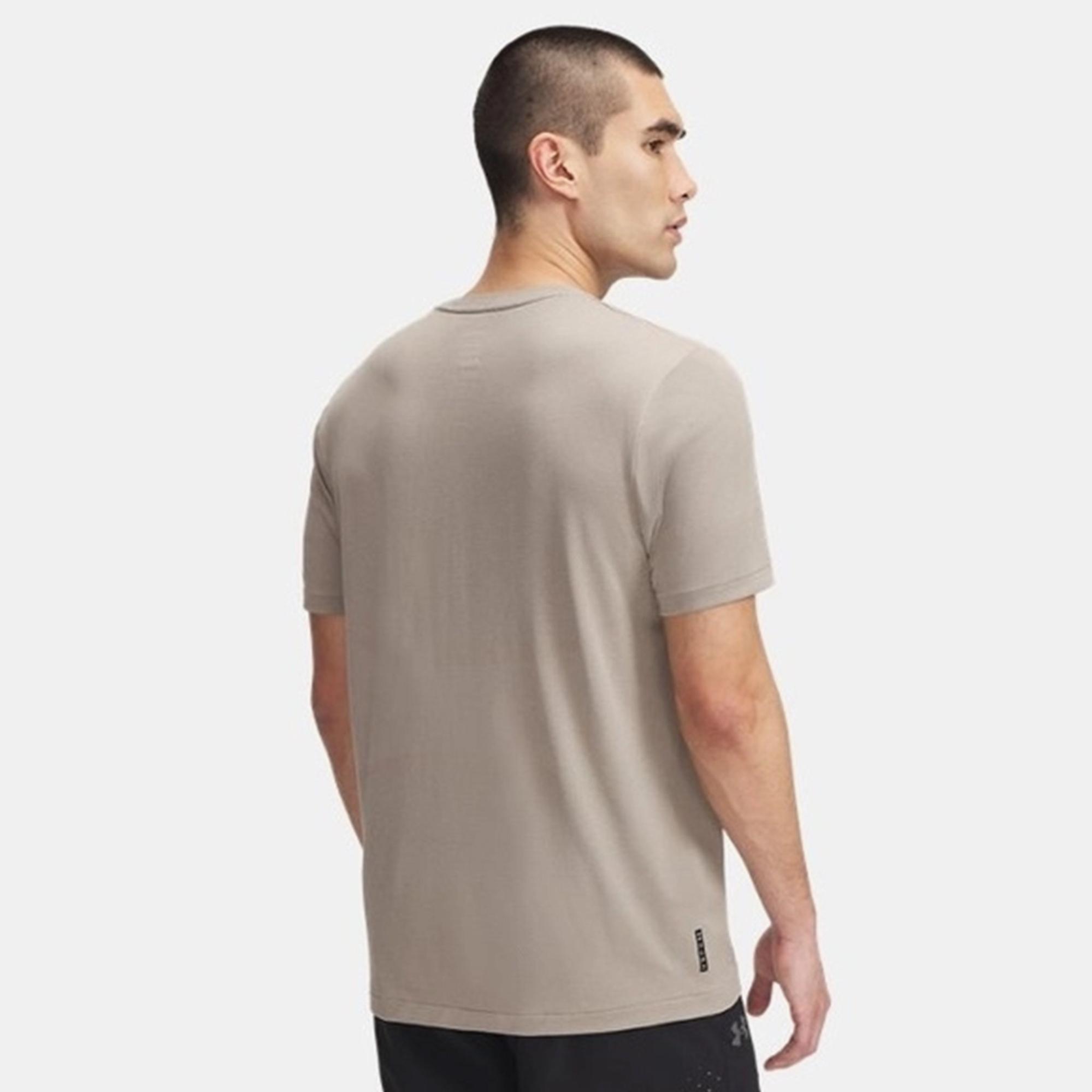 Under Armour Vanish Elite Dikişsiz Erkek Bej T-Shirt