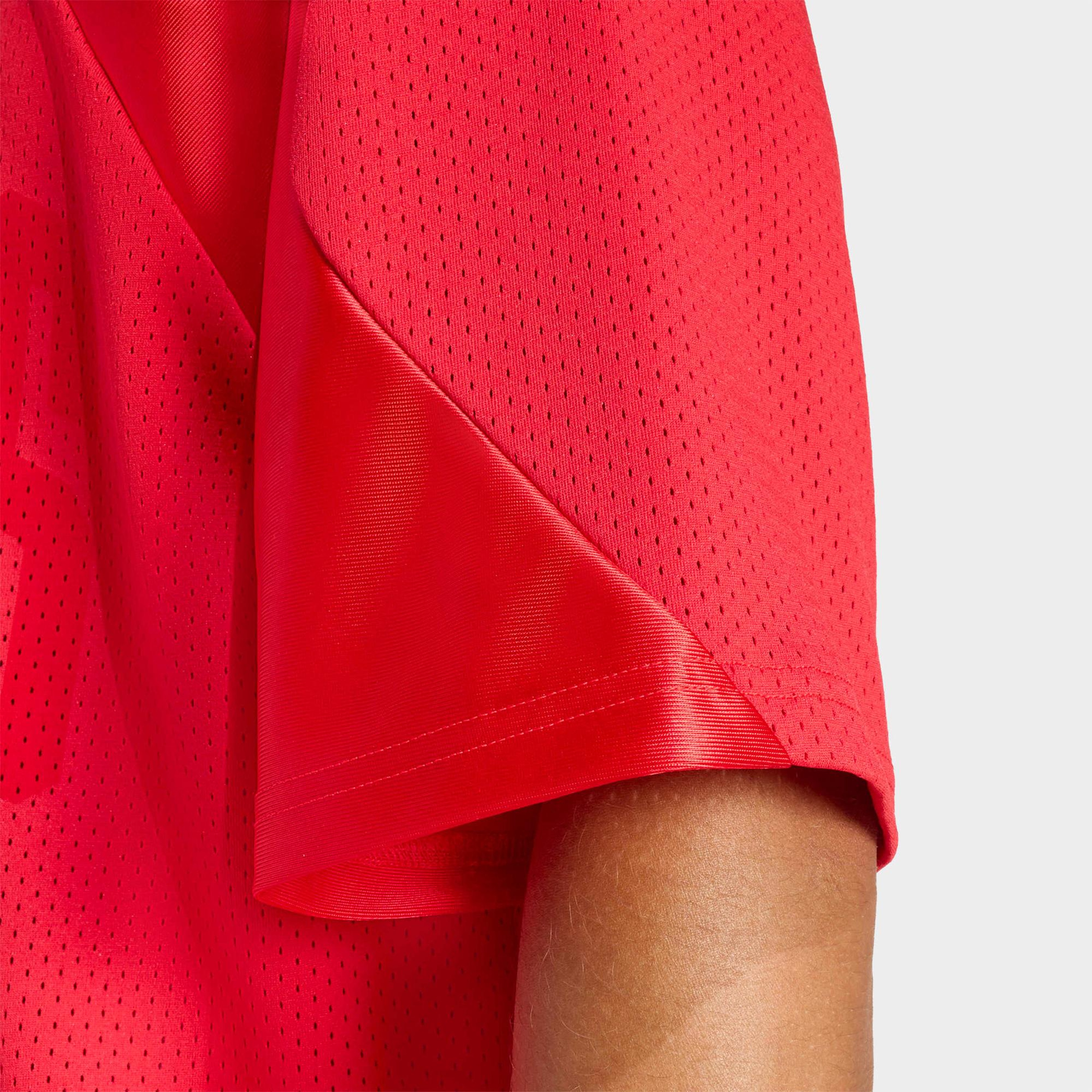 adidas Stadium Grafik Baskılı File Erkek Kırmızı Antrenman T-Shirt