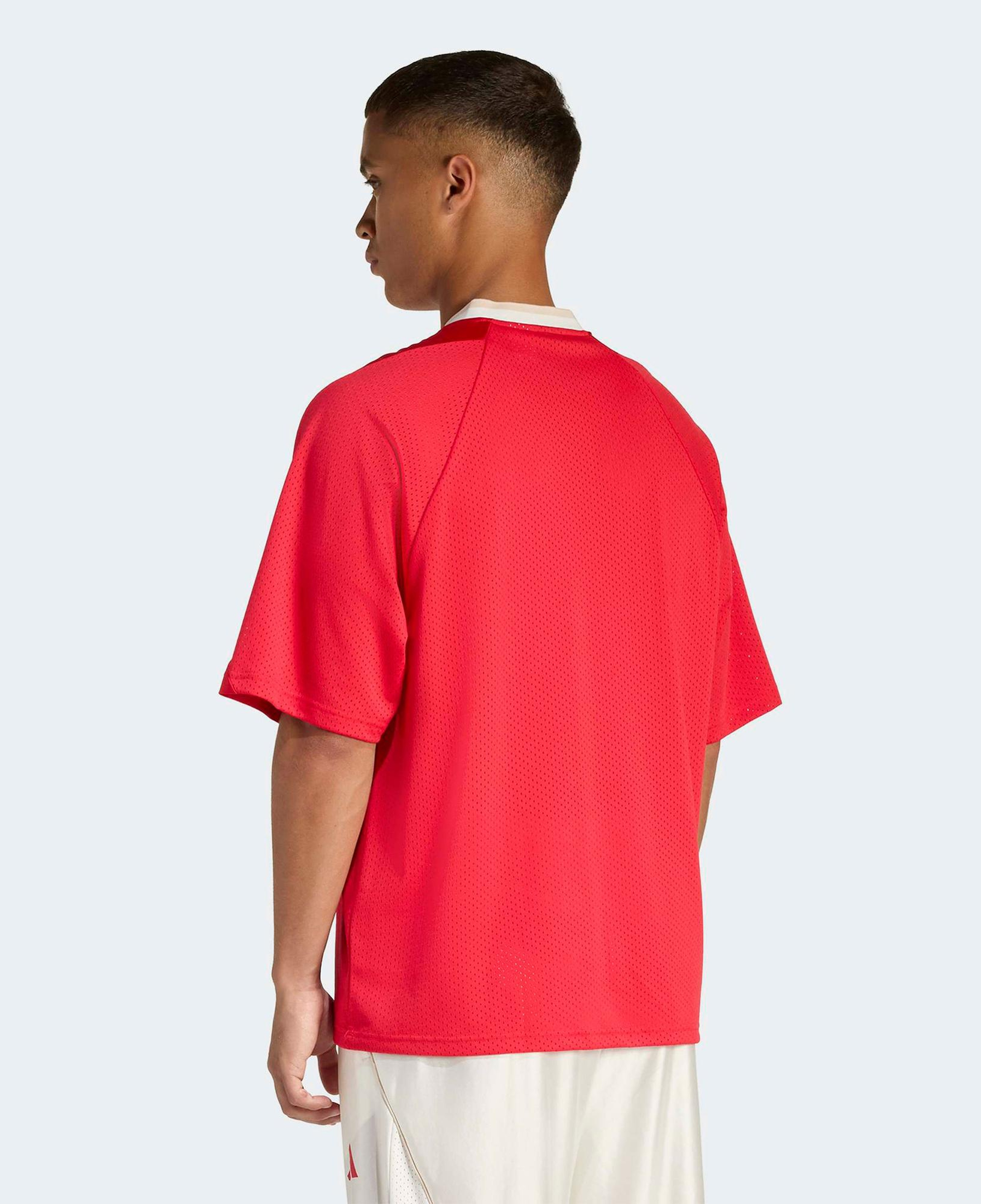 adidas Stadium Grafik Baskılı File Erkek Kırmızı Antrenman T-Shirt
