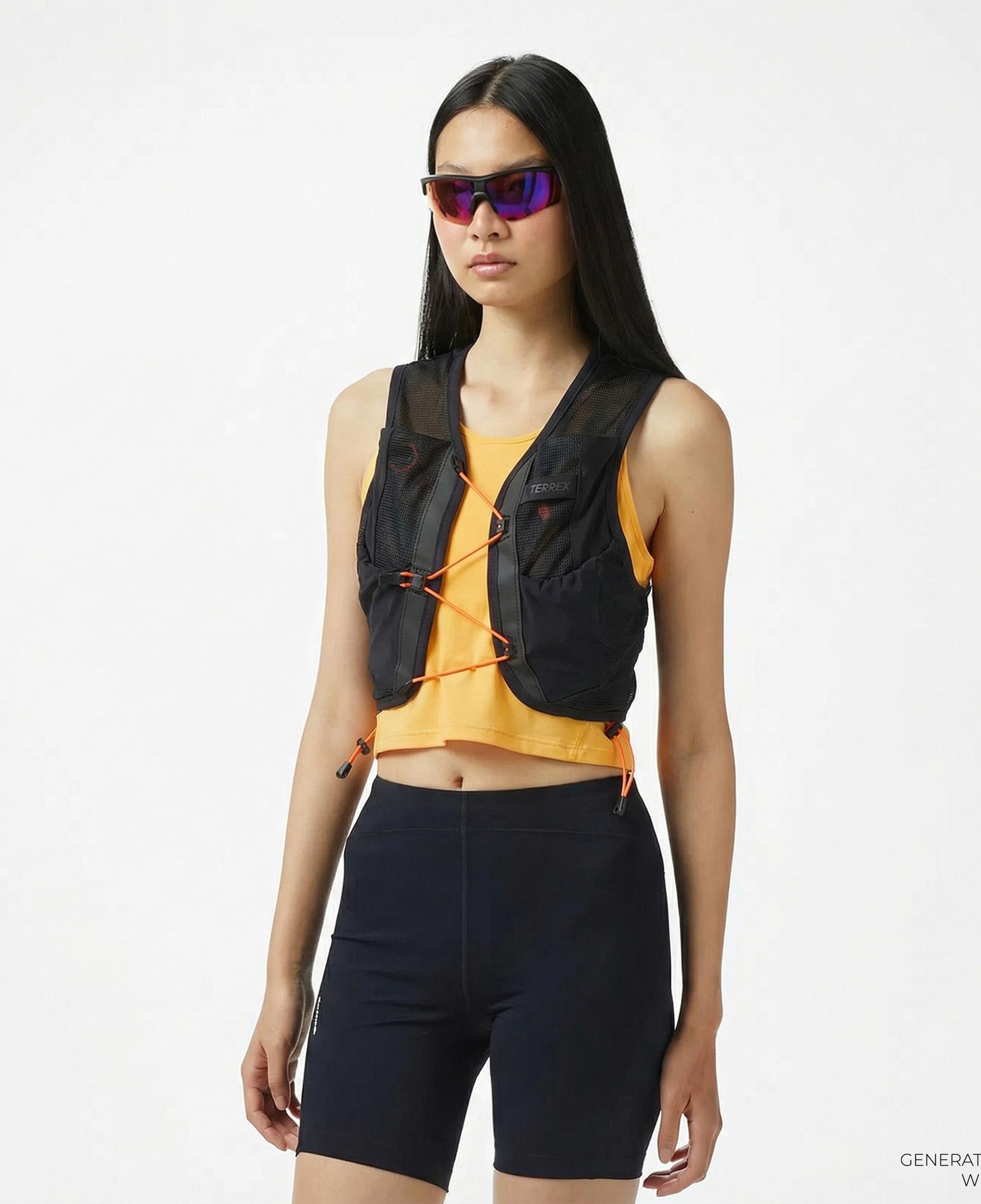 adidas Terrex Multi Climacool Arazi Koşusu 5L Unisex Siyah Koşu Yeleği