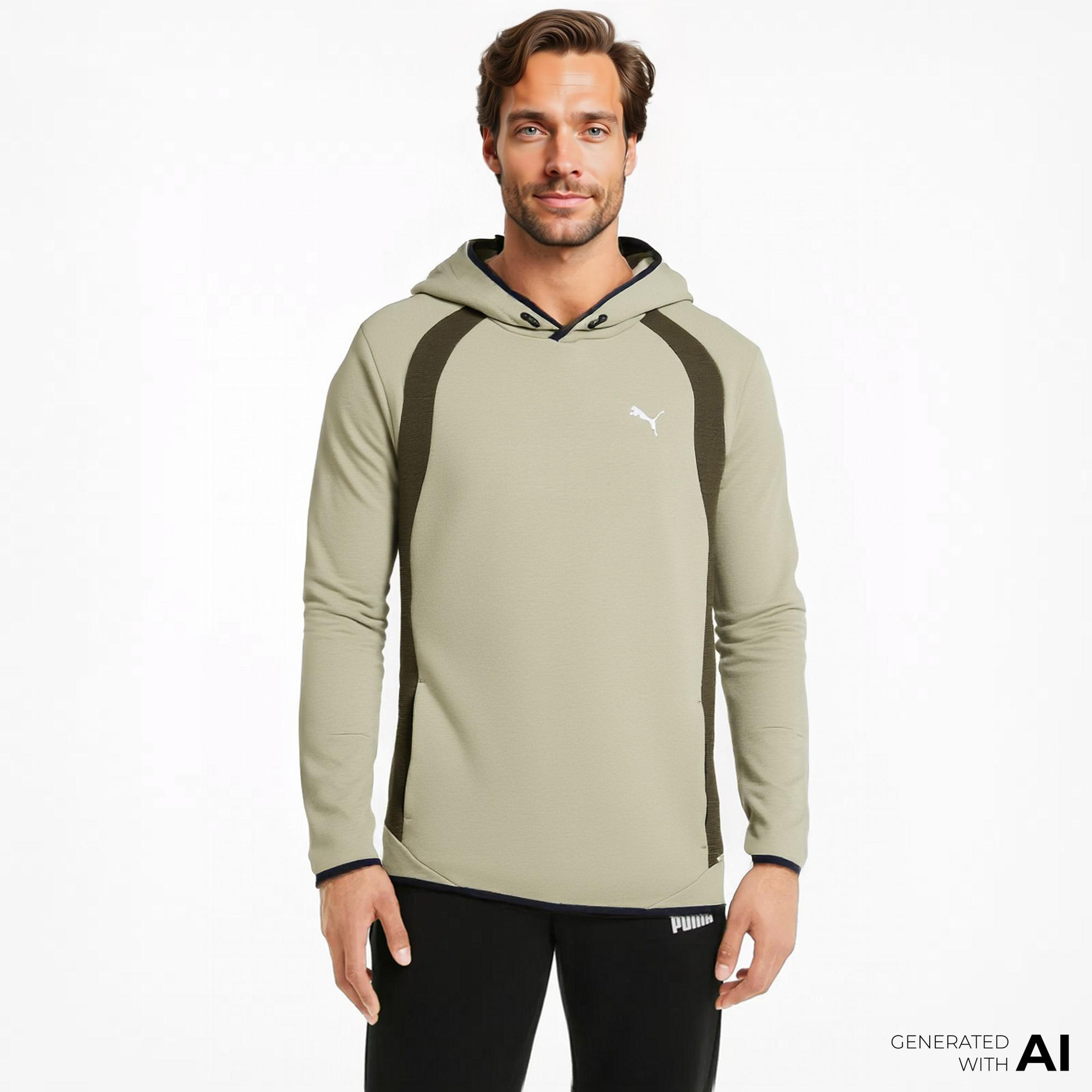 Puma Evostripe Dk Erkek Kahverengi Sweatshirt