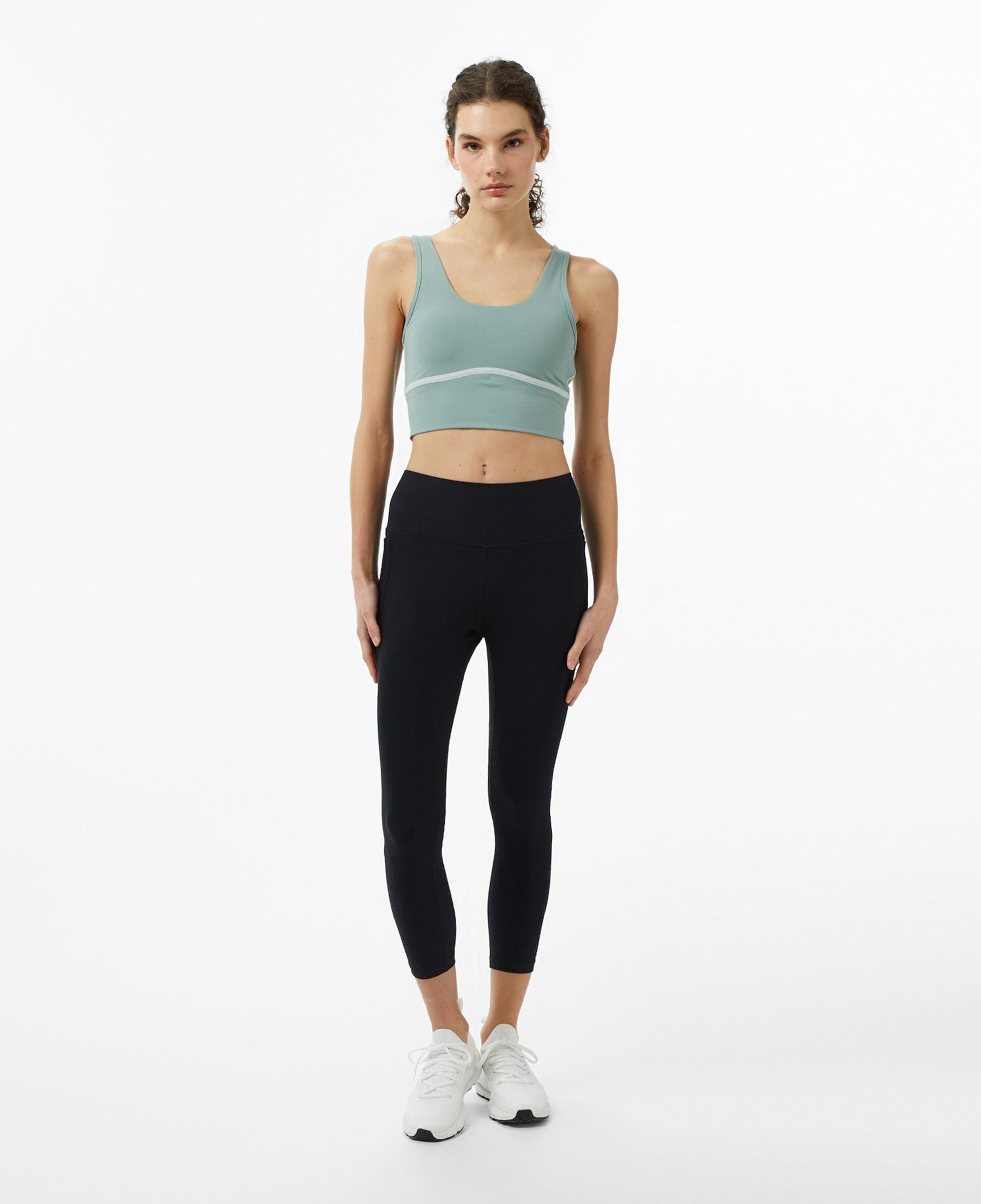 Under Armour Meridian Piped Crop Kadın Yeşil Koşu Atlet
