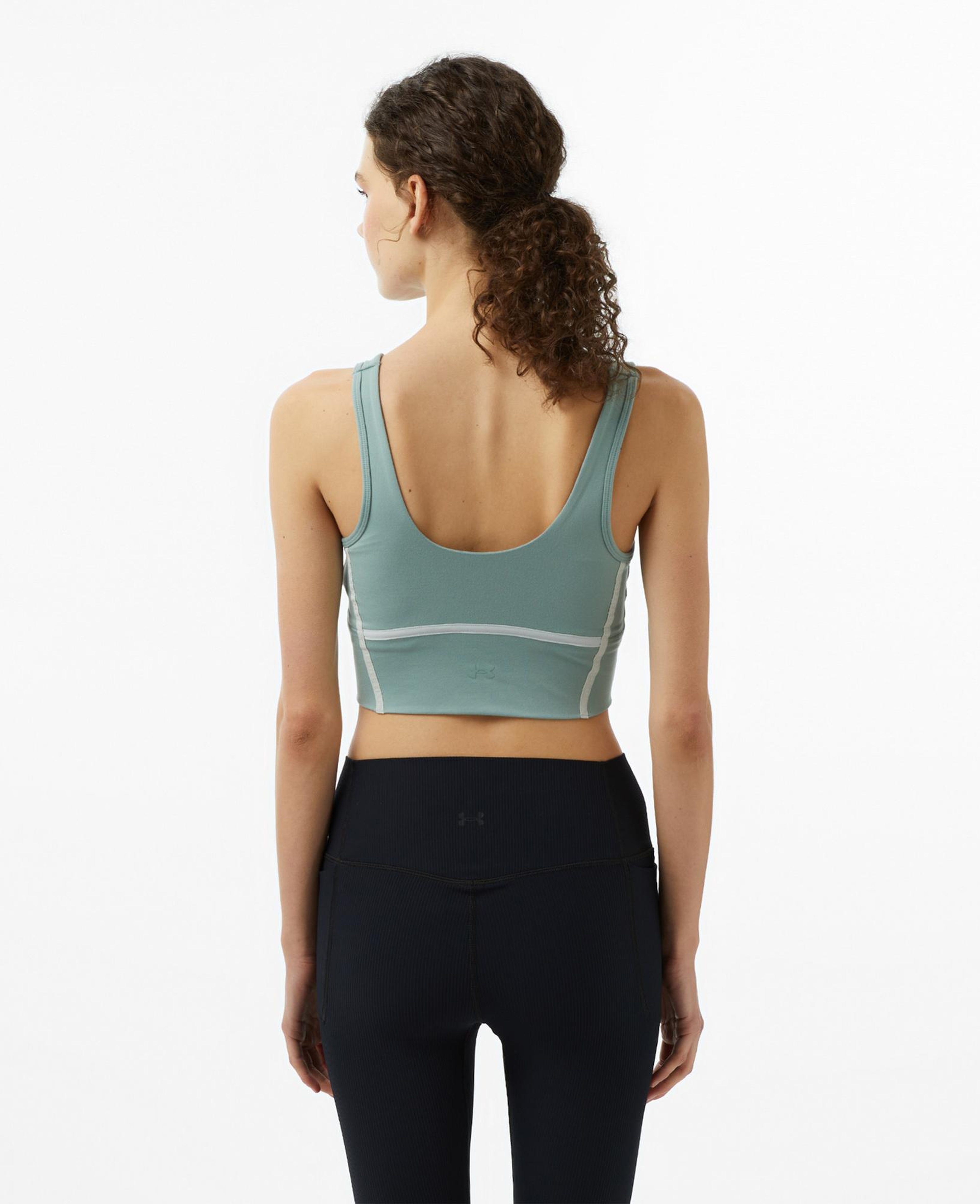Under Armour Meridian Piped Crop Kadın Yeşil Koşu Atlet