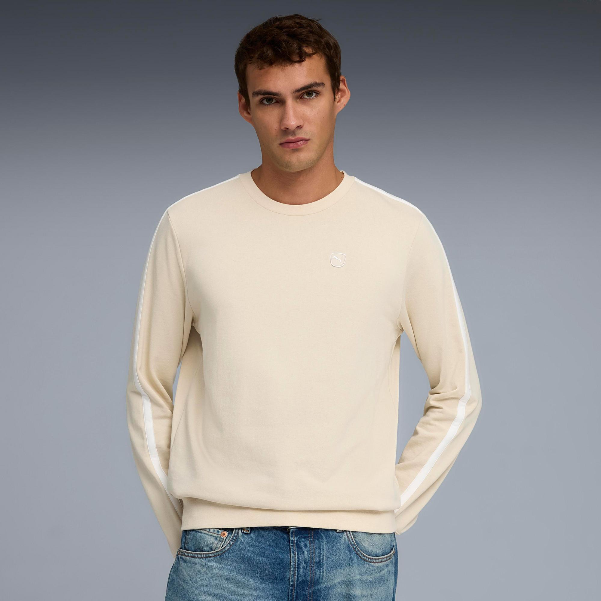 Puma Ess Elevated Crew Tr Tk Erkek Krem Sweatshirt