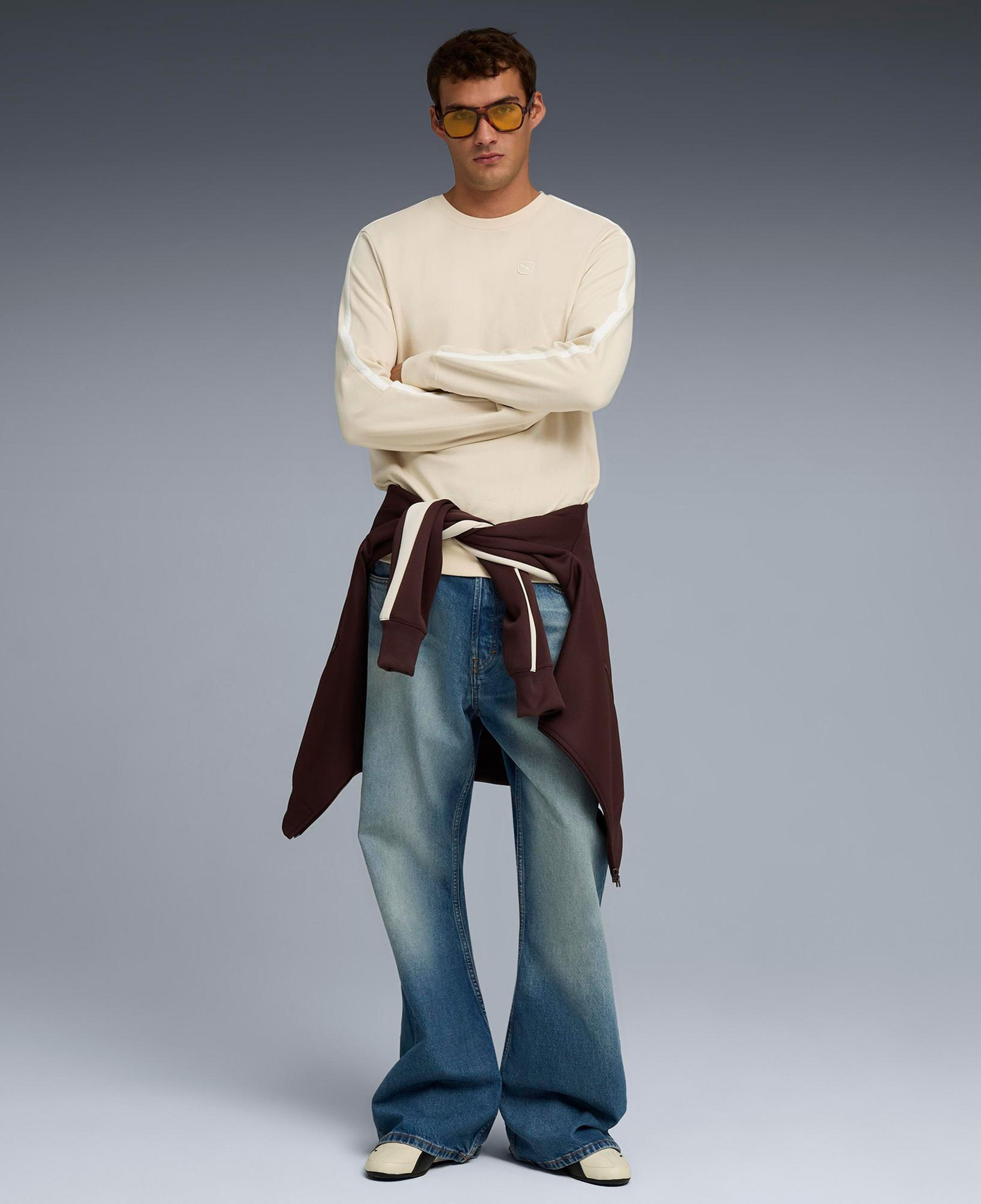 Puma Ess Elevated Crew Tr Tk Erkek Krem Sweatshirt