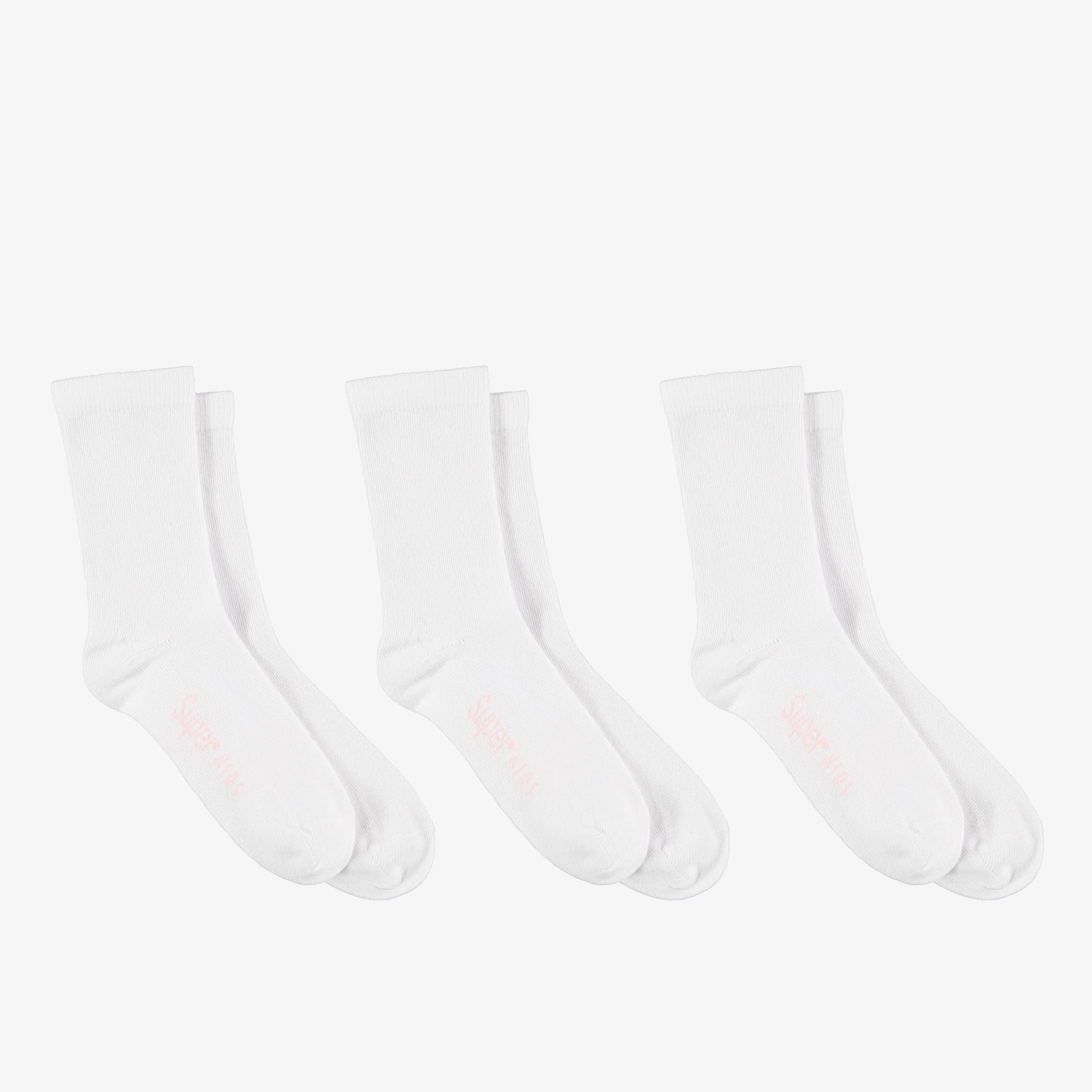 UNITED4 Classic 3lü Çocuk Beyaz Çorap