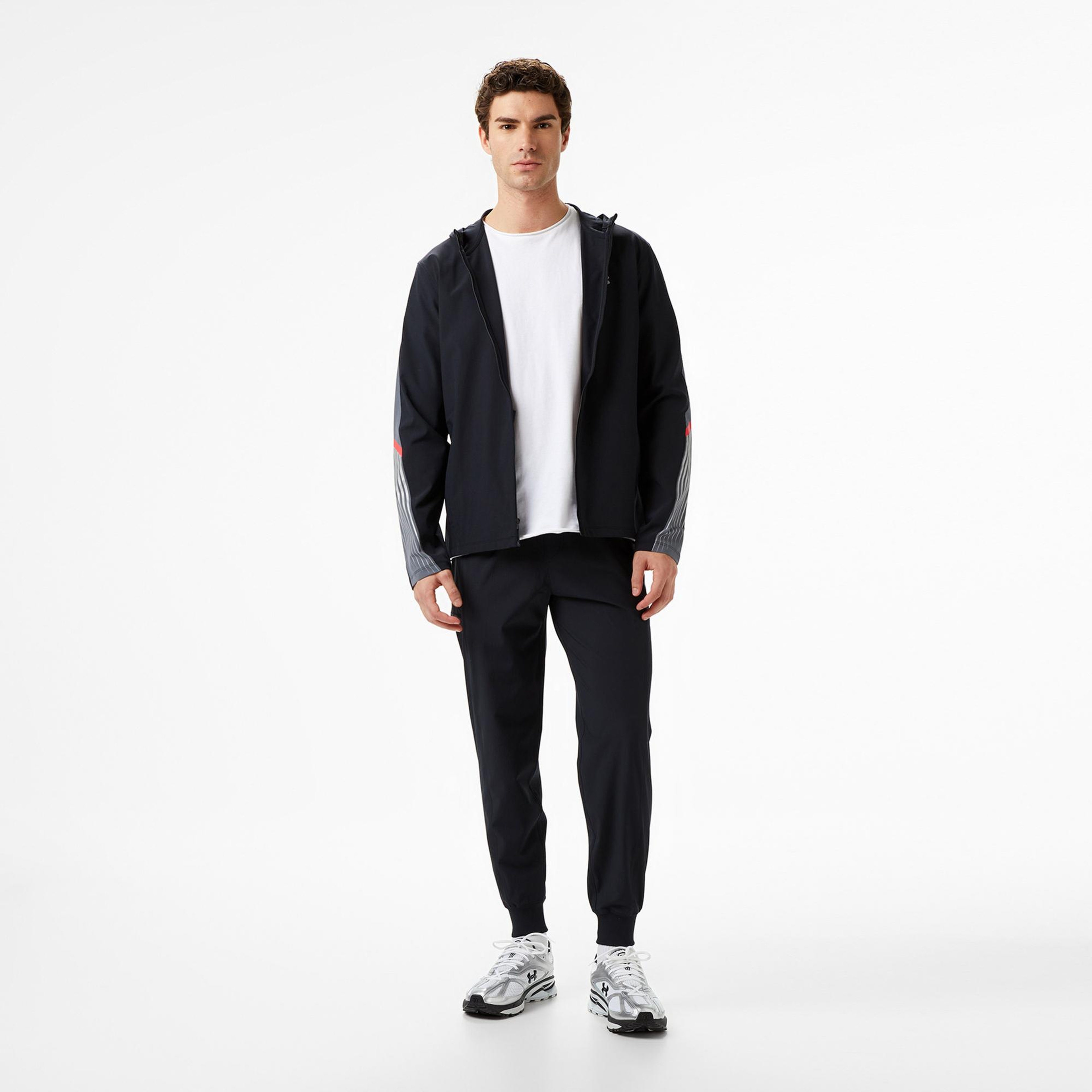 Under Armour Elociti Storm Hooded Erkek Siyah Koşu Ceketi