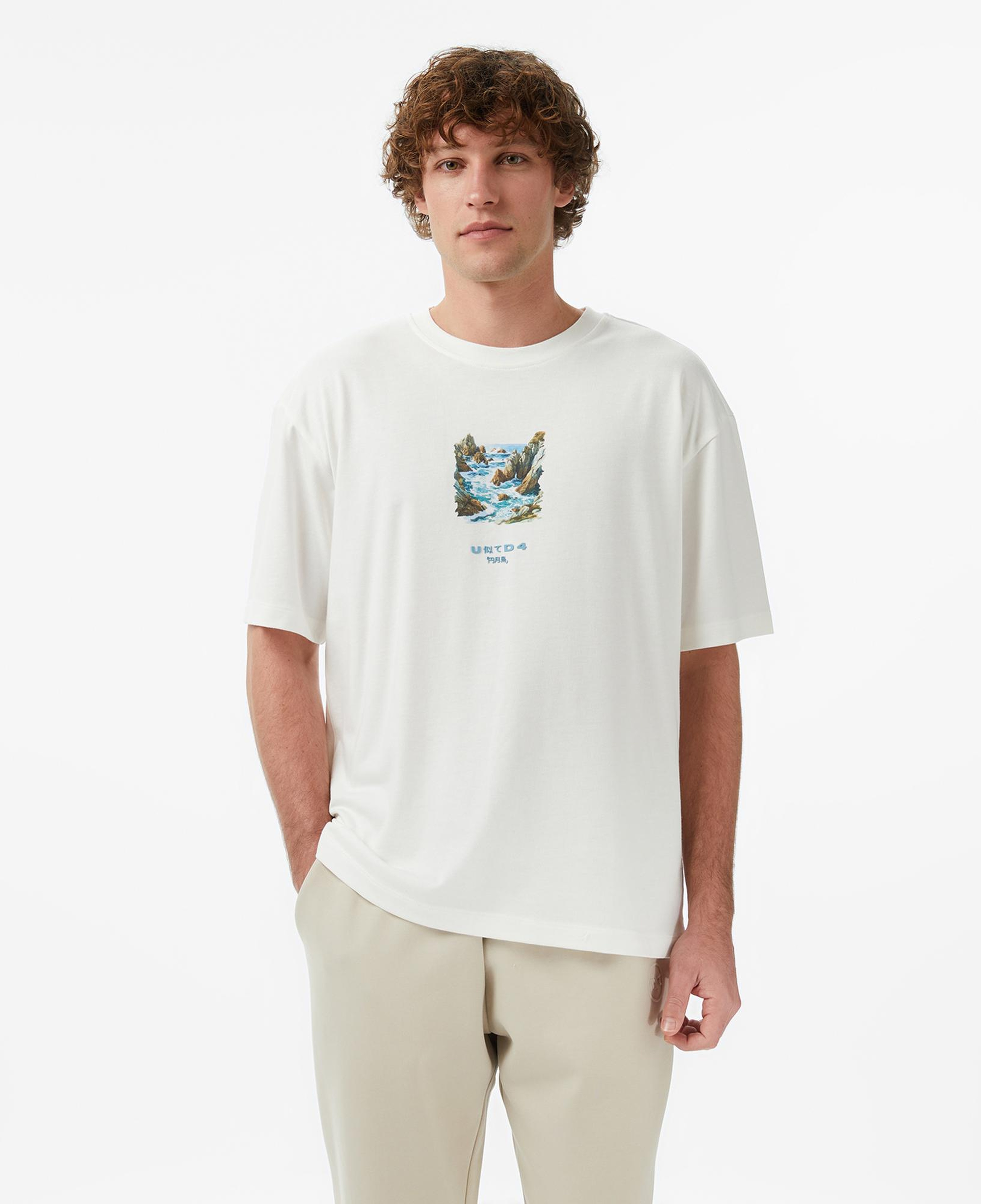 UNITED4 Regular Fit Erkek Bej T-Shirt