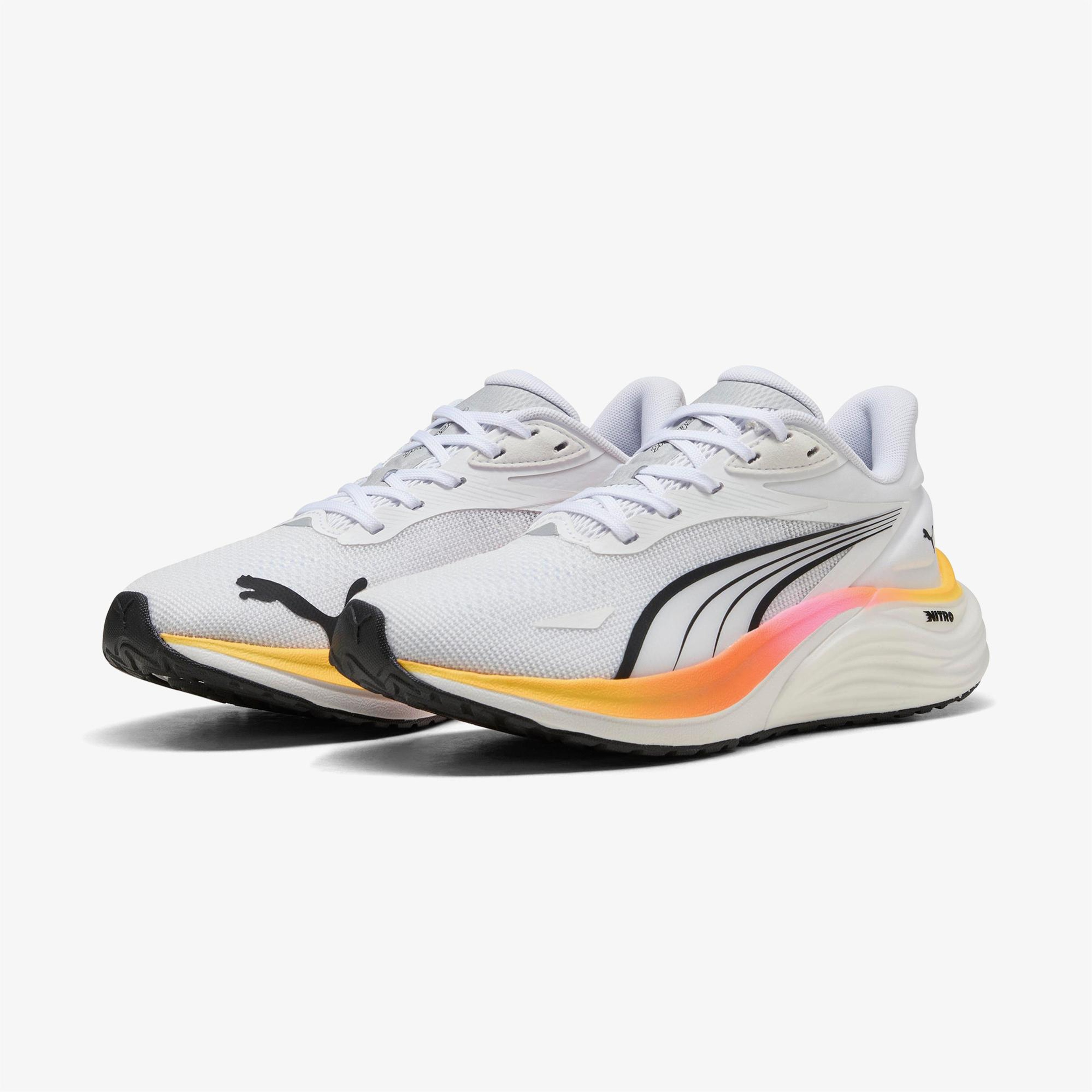 Puma Electrify Nitro 4 Kadın Beyaz Koşu Ayakkabısı