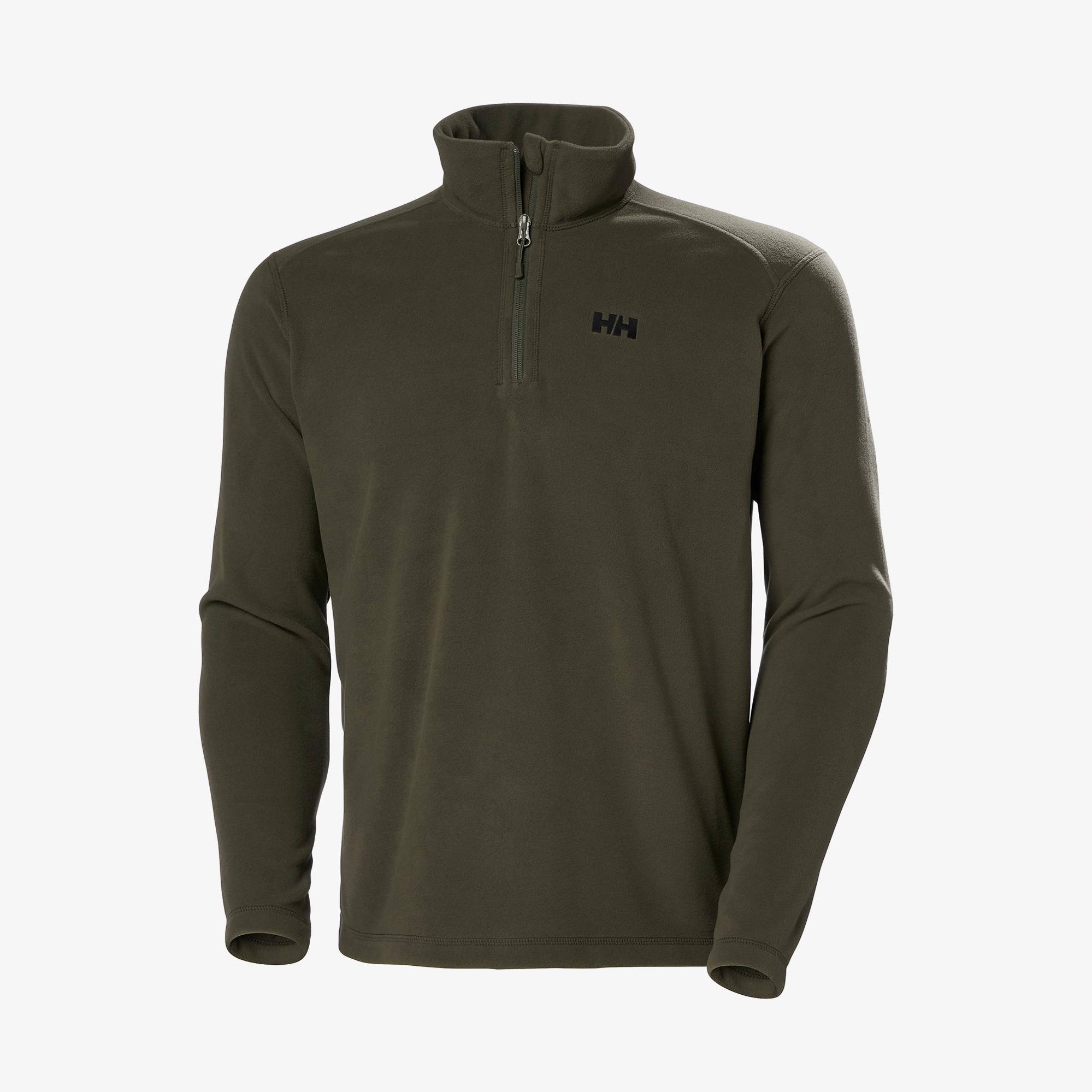 Helly Hansen Light Half Zip Erkek Haki Dik Yaka Sweatshirt