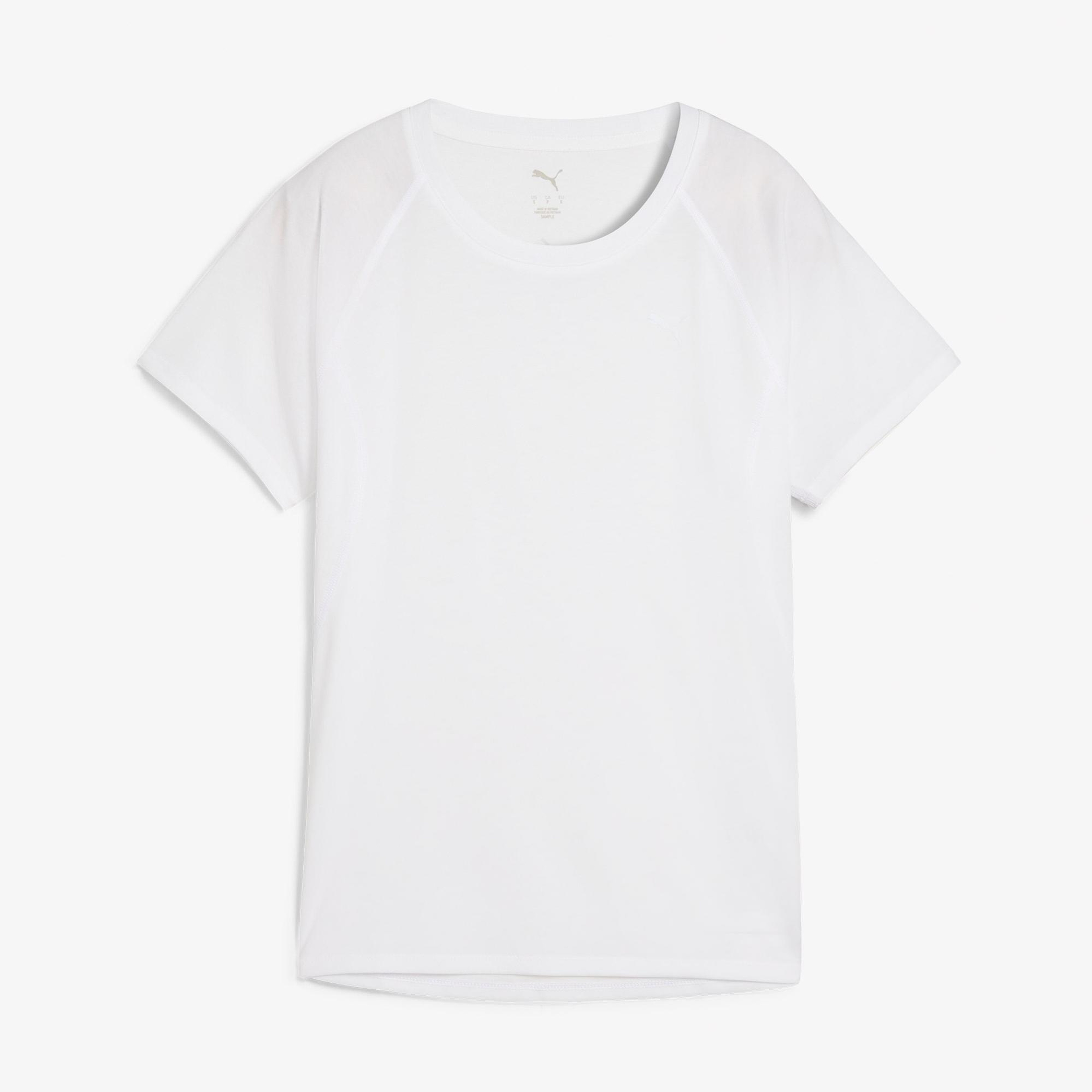 Puma Run Velocity Tri-Blend Kadın Beyaz Koşu T-Shirt