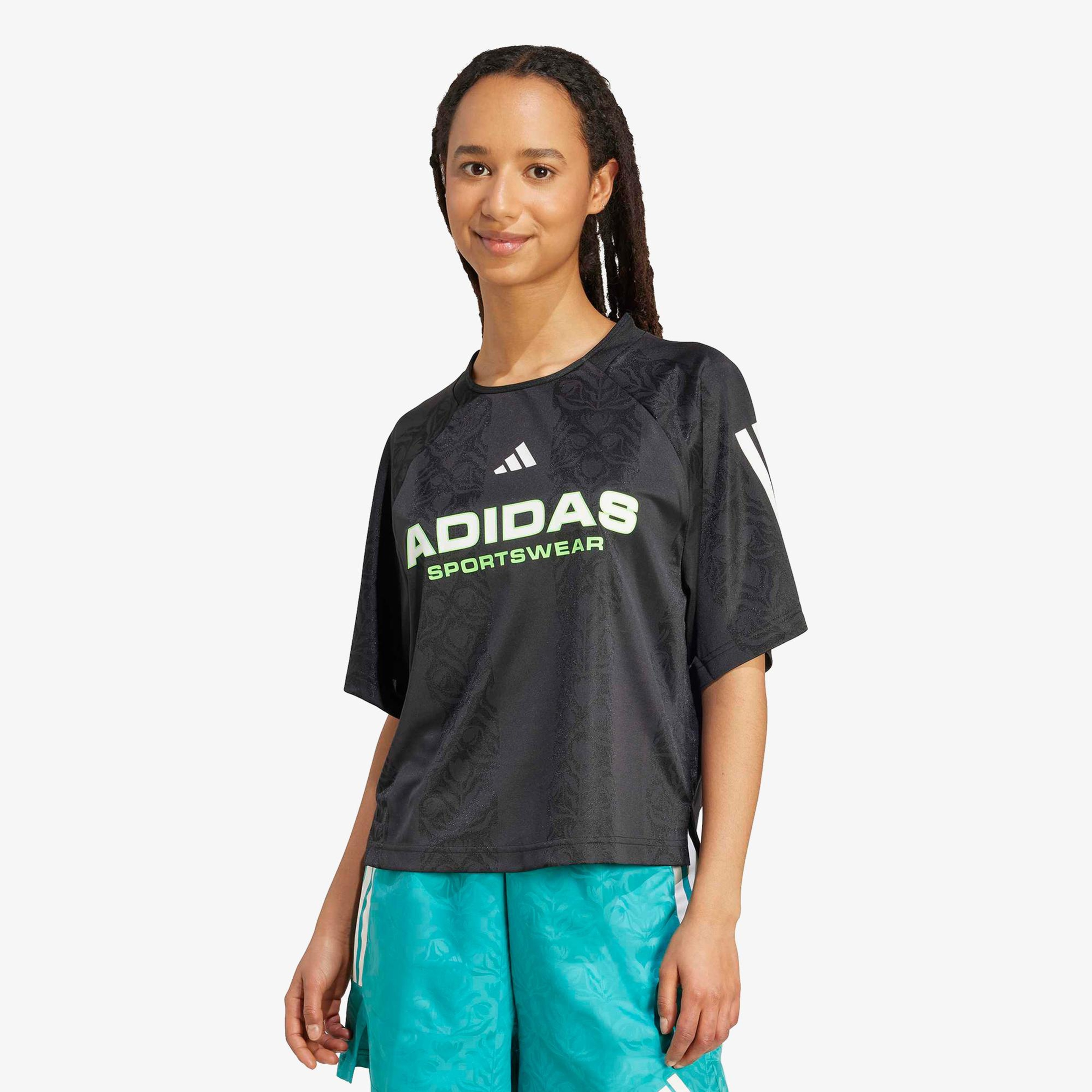 adidas Tiro X Common Goal Jakarli Kadın Siyah T-Shirt