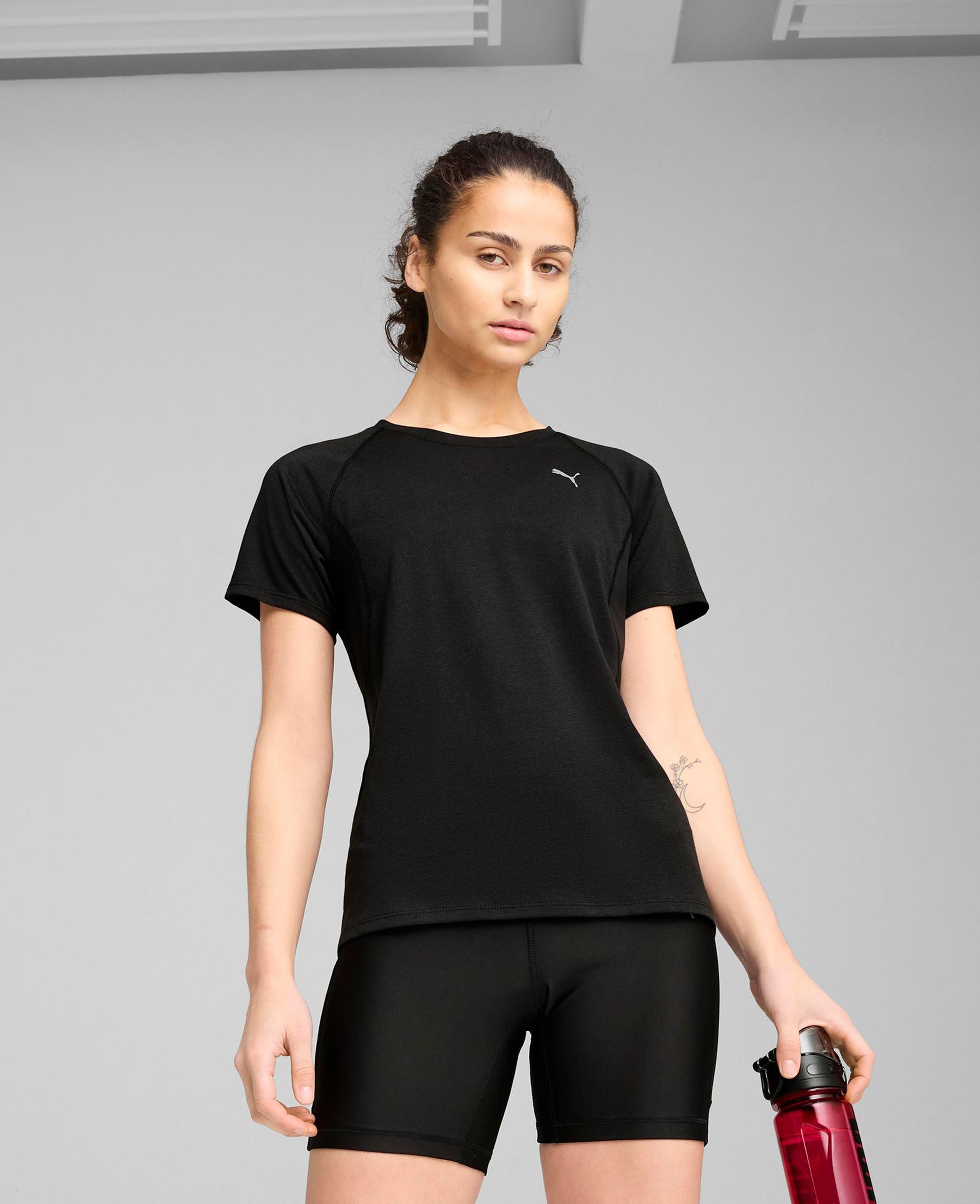 Puma Run Velocity Tri-Blend Kadın Siyah Koşu T-Shirt