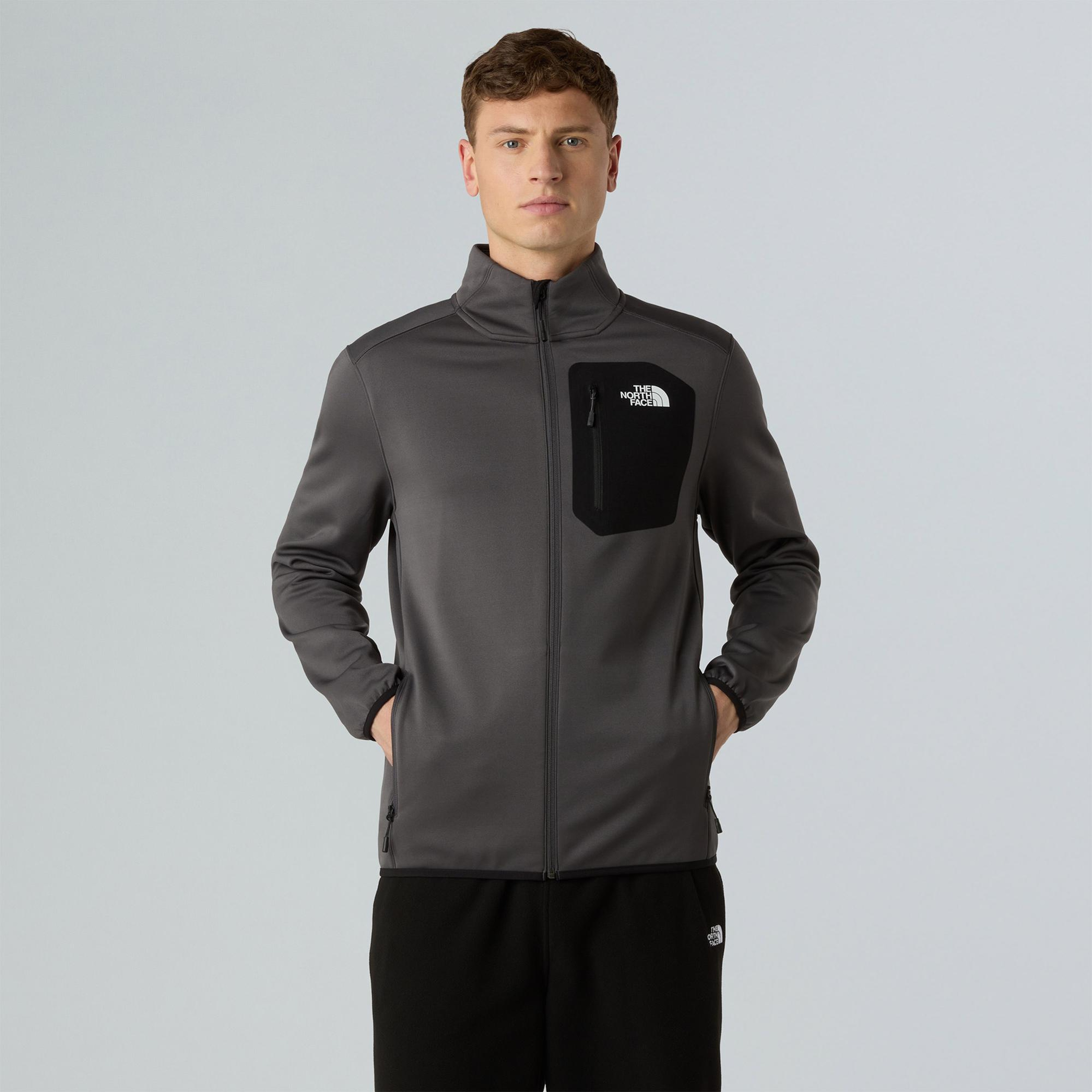 The North Face Crest Fz Erkek Gri Outdoor Polar