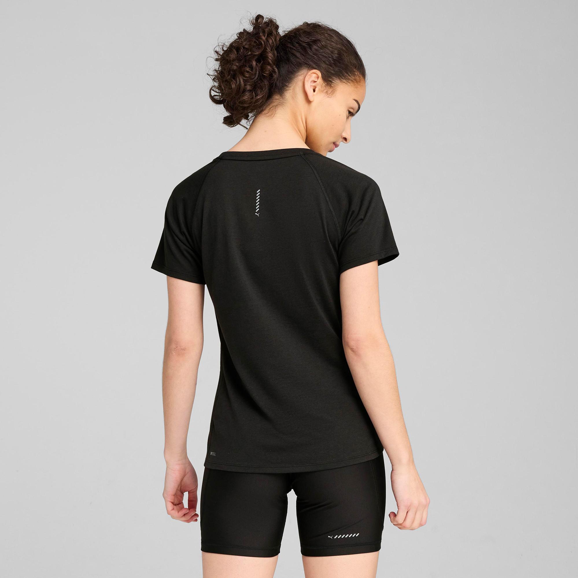 Puma Run Velocity Tri-Blend Kadın Siyah Koşu T-Shirt