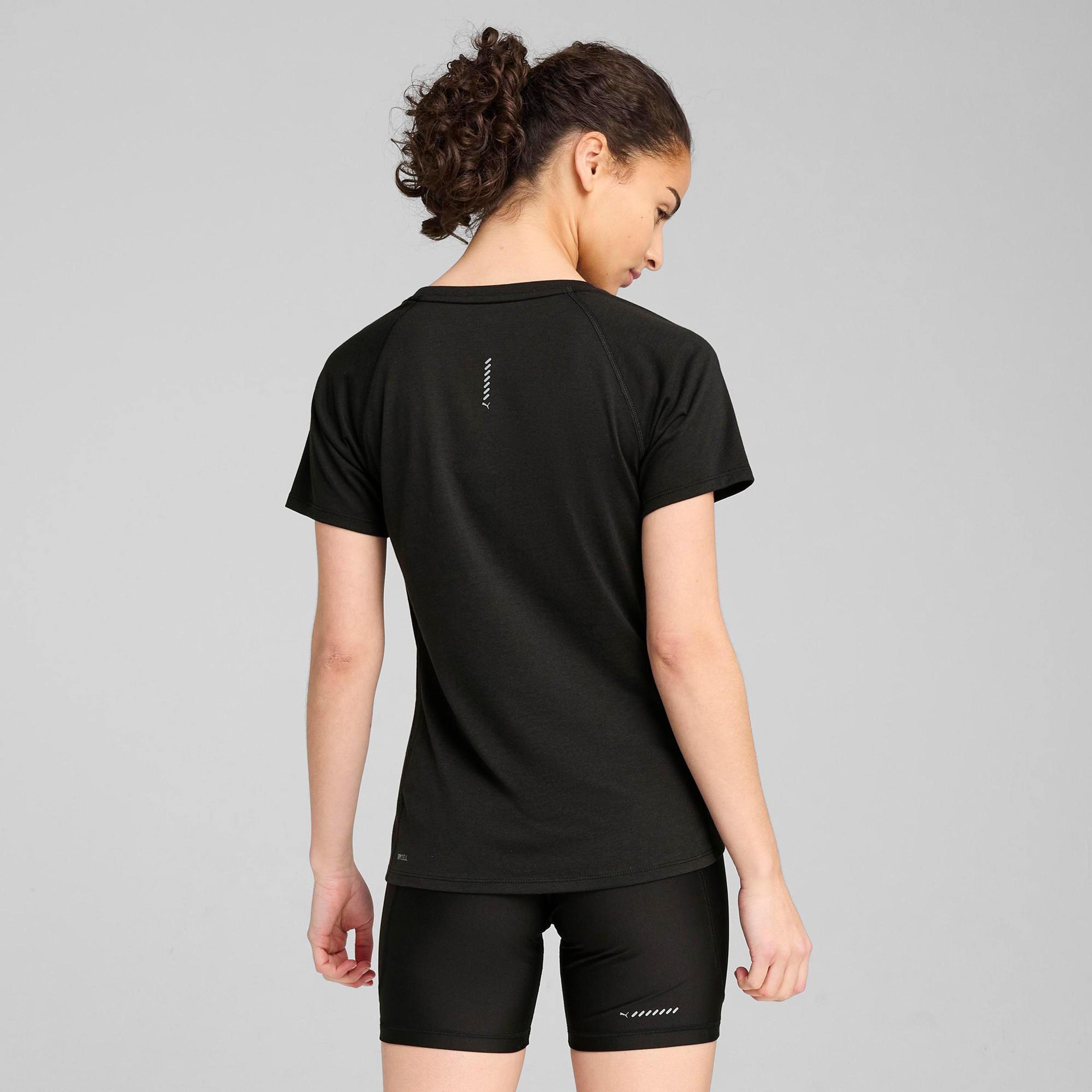 Puma Run Velocity Tri-Blend Kadın Siyah Koşu T-Shirt