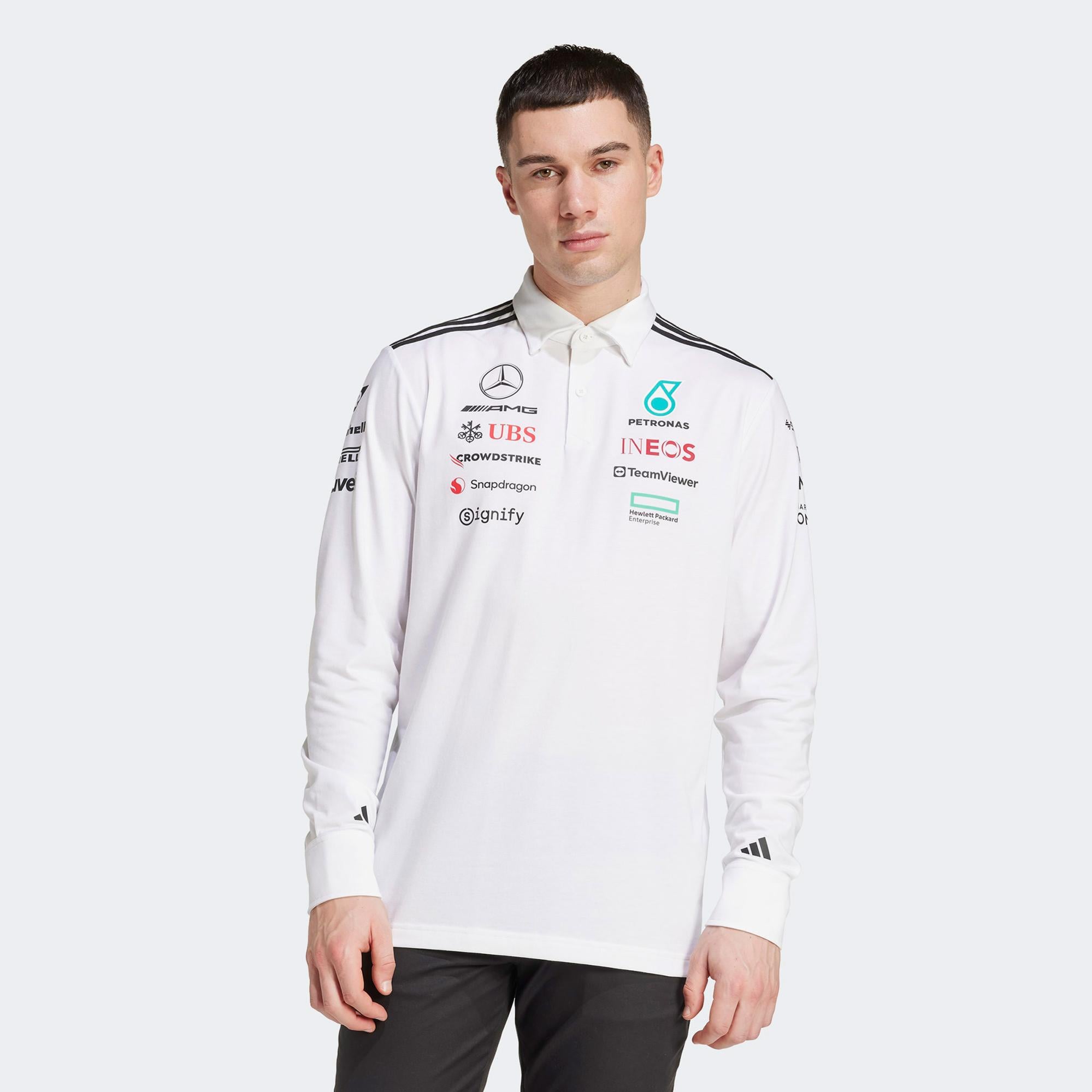 adidas Mercedes Amg Petronas Formula One Team Erkek Beyaz Motorsport Sweatshirt