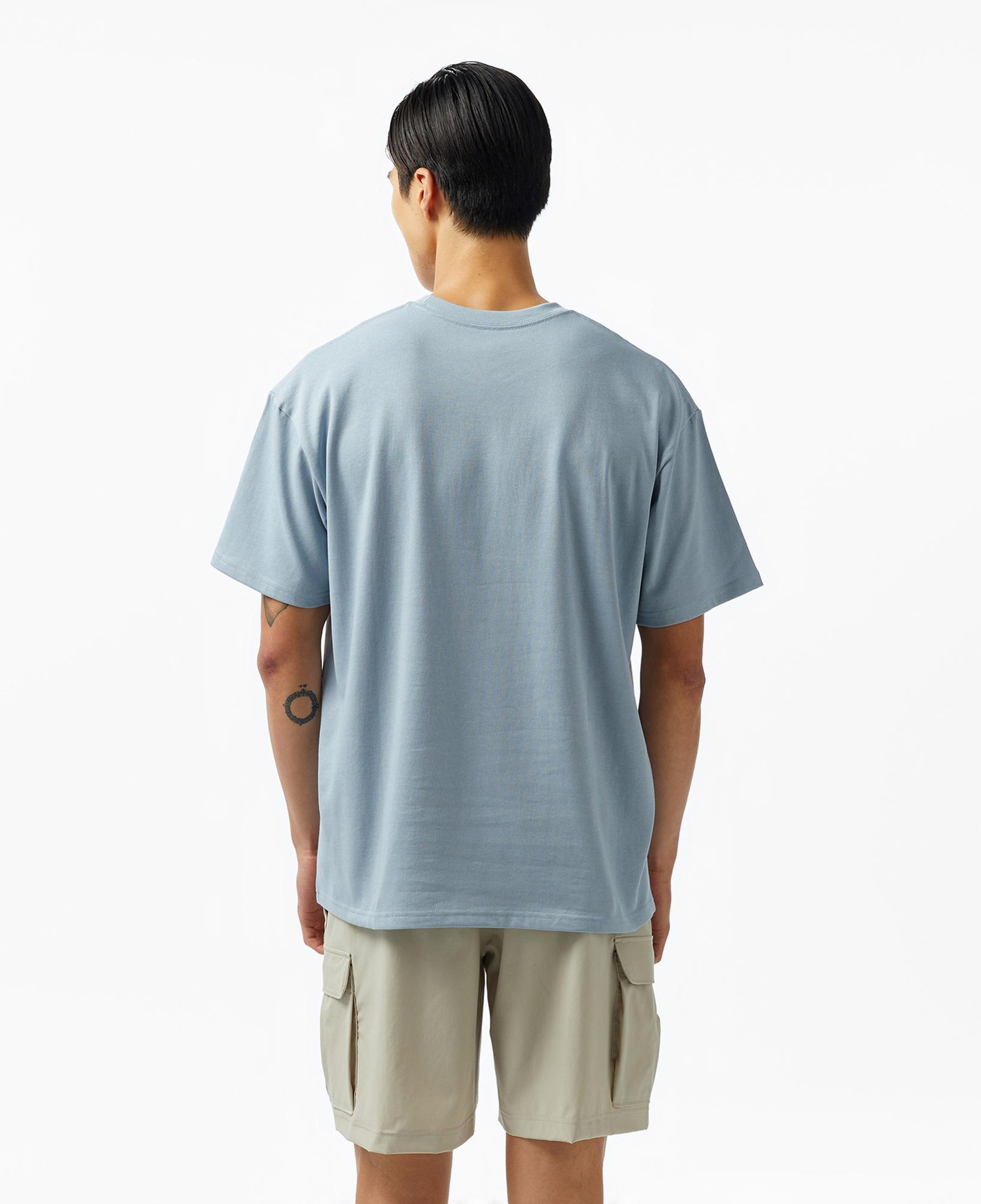 Under Armour Heavyweight Varsity Oversize Erkek Mavi T-Shirt