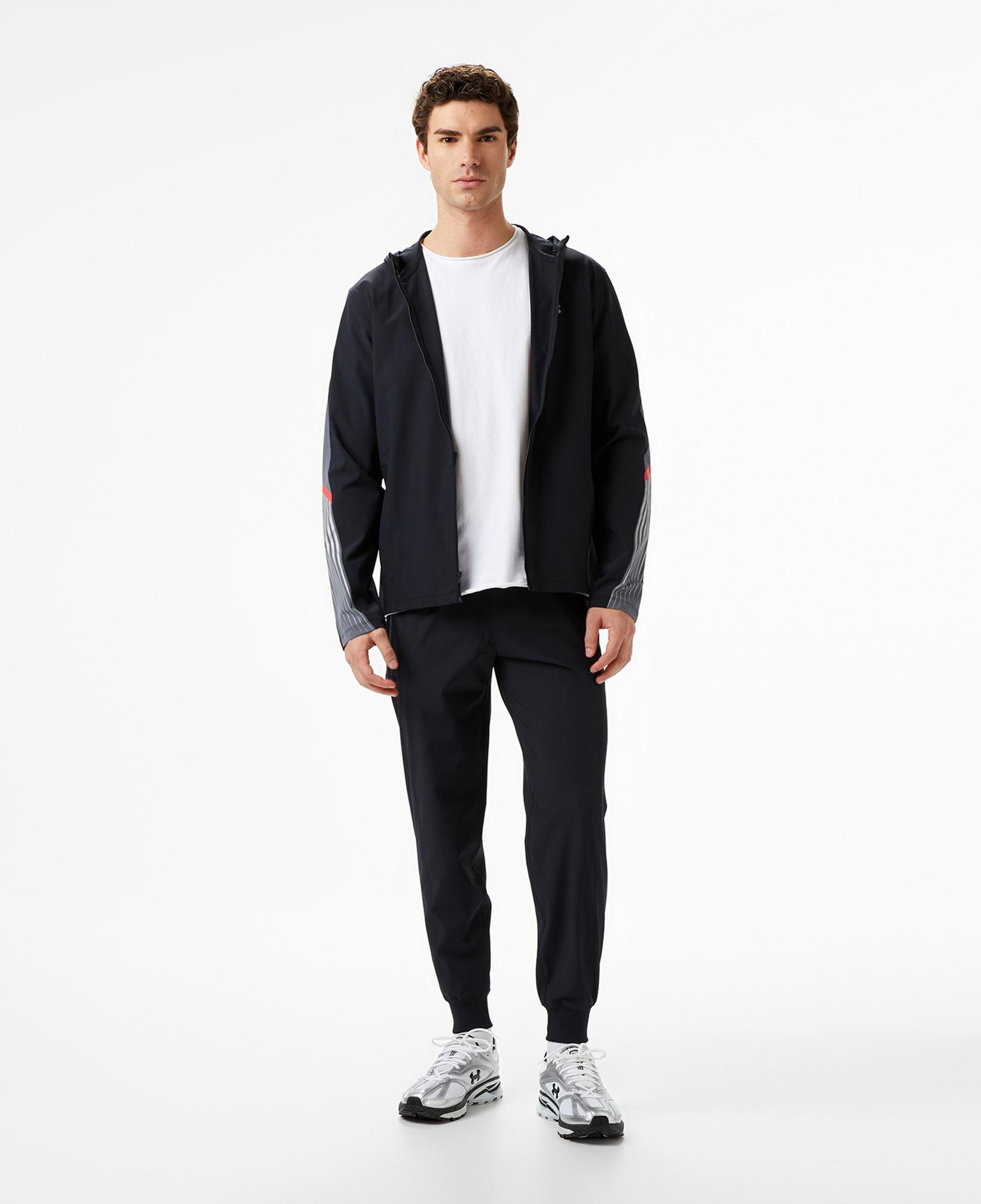 Under Armour Elociti Storm Hooded Erkek Siyah Koşu Ceketi