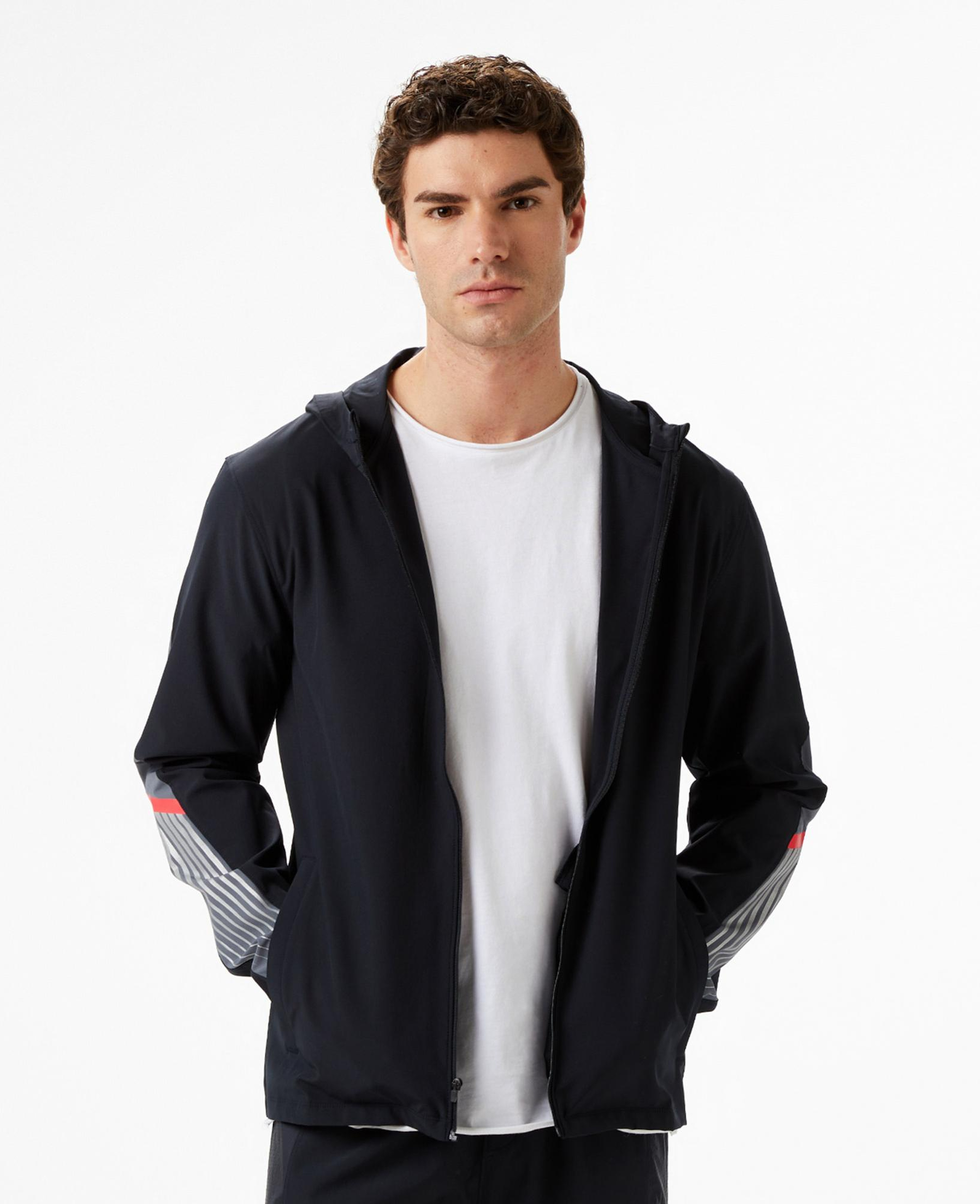 Under Armour Elociti Storm Hooded Erkek Siyah Koşu Ceketi