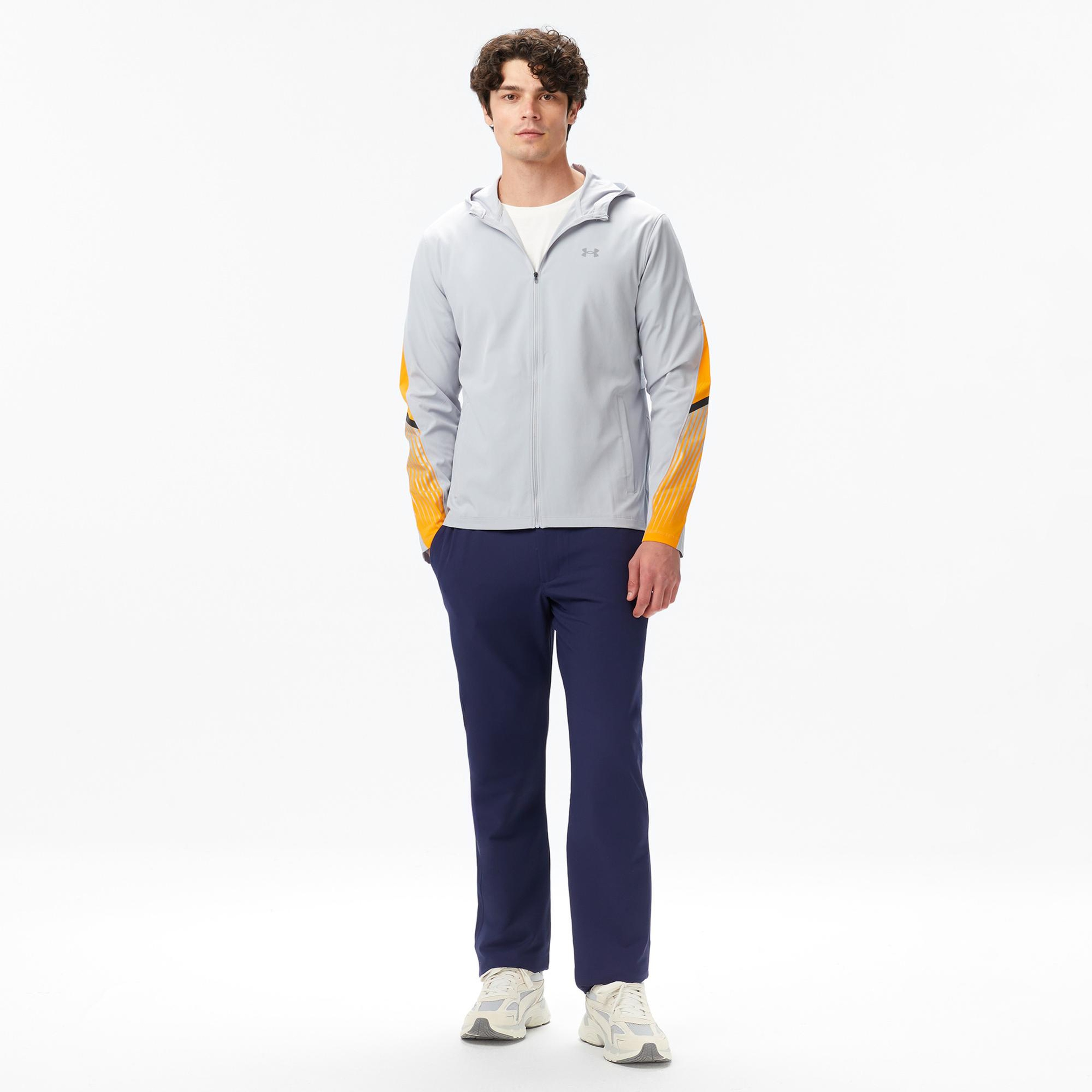 Under Armour Elociti Storm Hooded Erkek Gri Koşu Ceketi