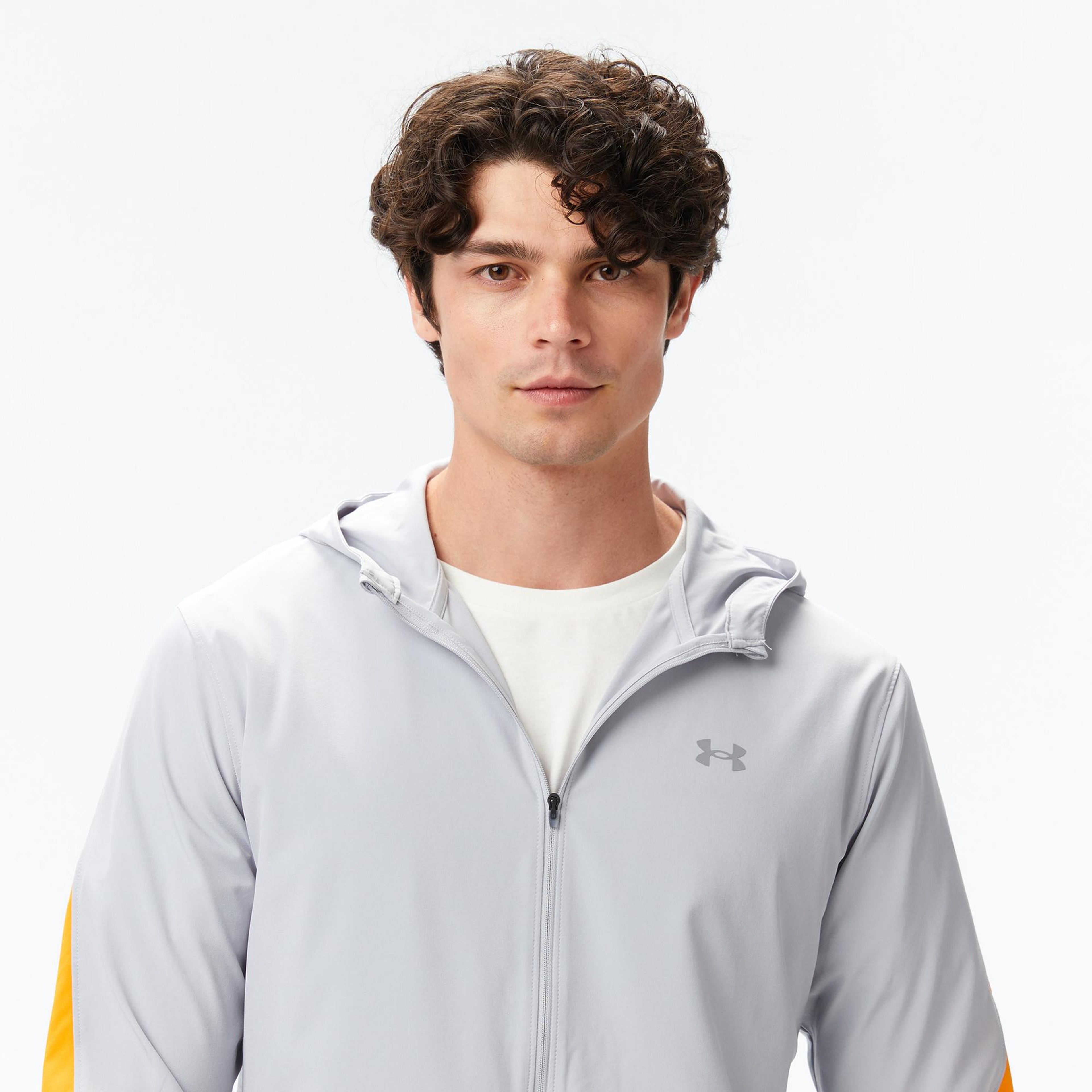 Under Armour Elociti Storm Hooded Erkek Gri Koşu Ceketi