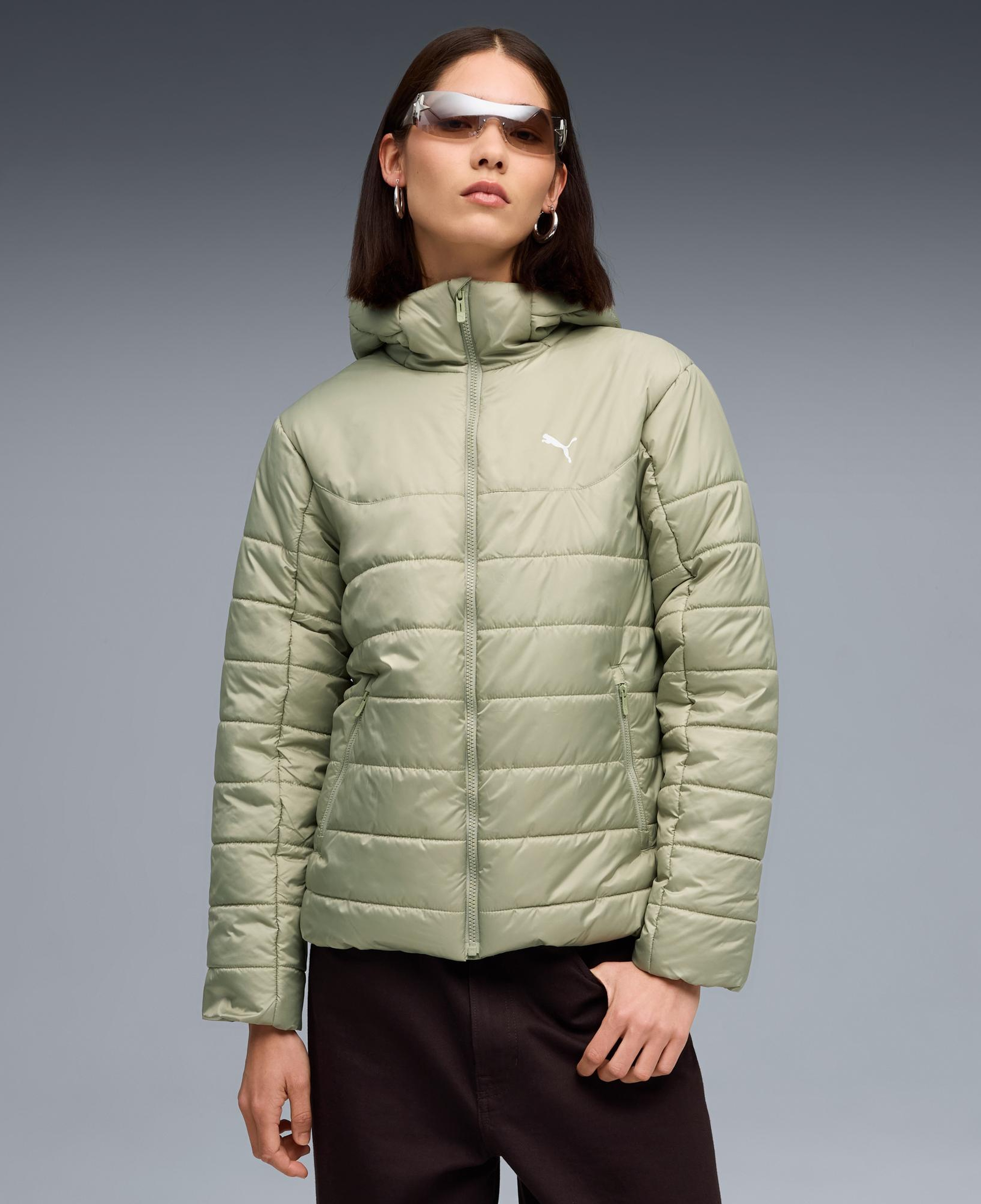 Puma Ess Hooded Padded Kadın Yeşil Mont