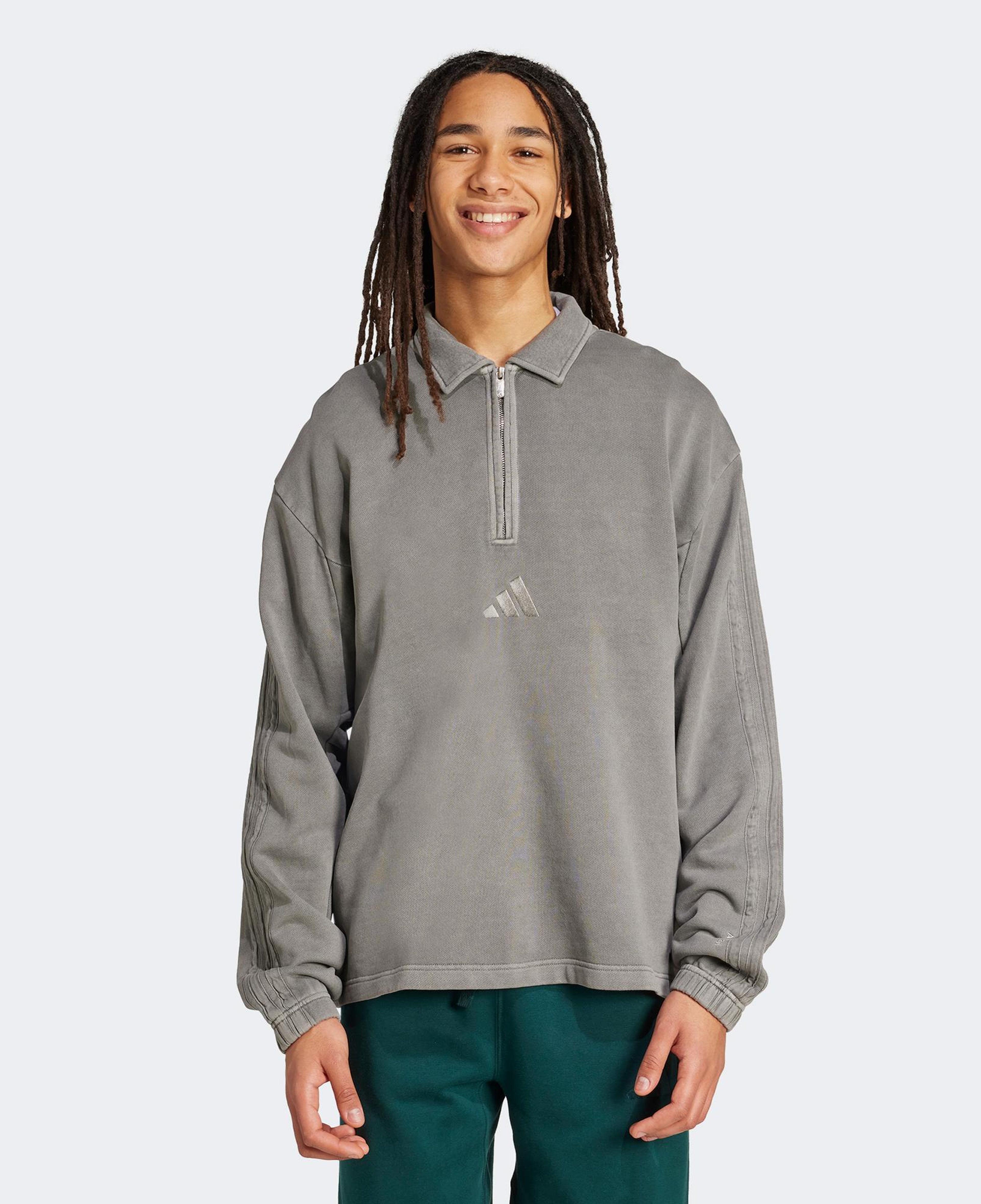 adidas All Szn French Terry Washed Erkek Siyah Sweatshirt