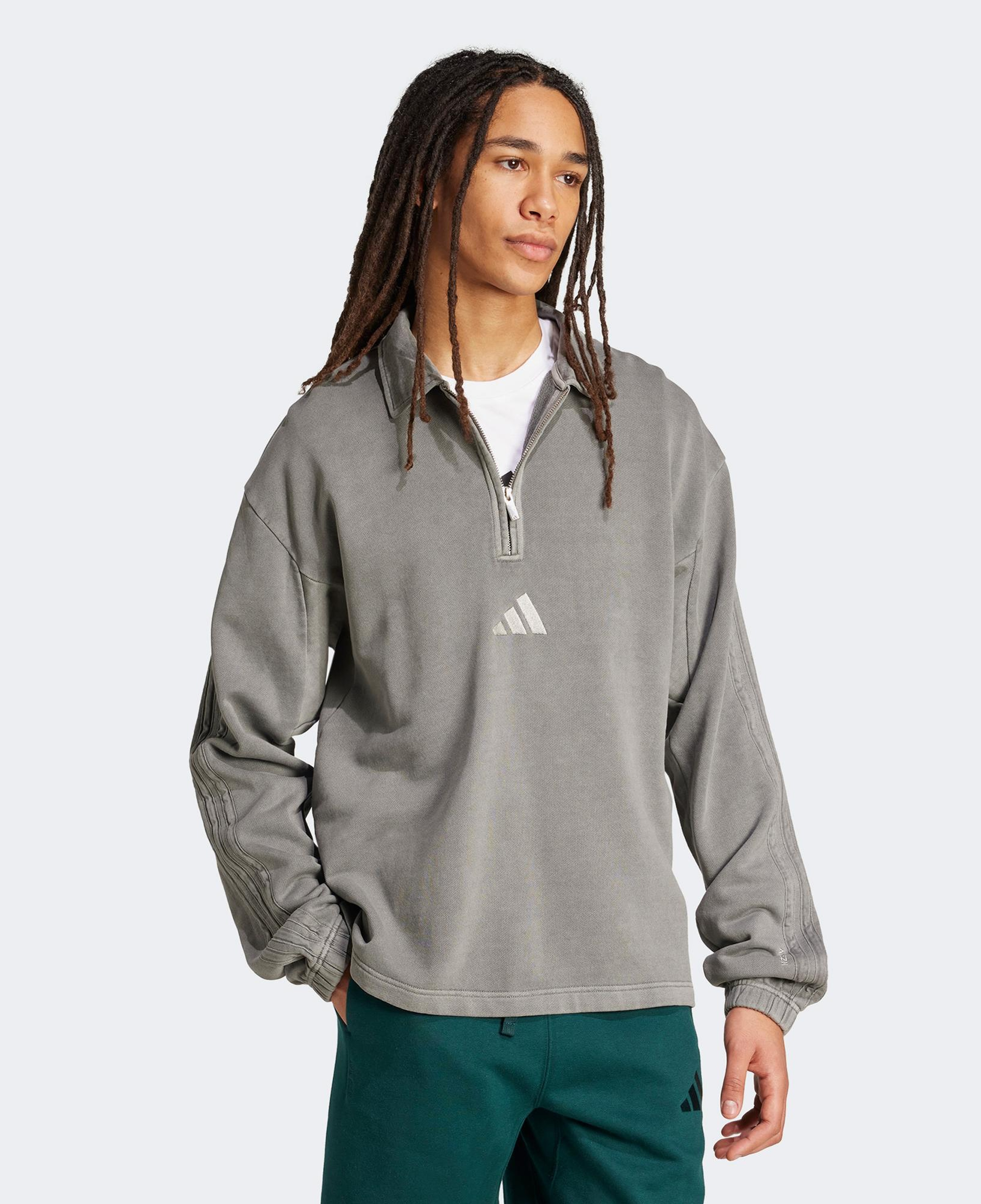adidas All Szn French Terry Washed Erkek Siyah Sweatshirt