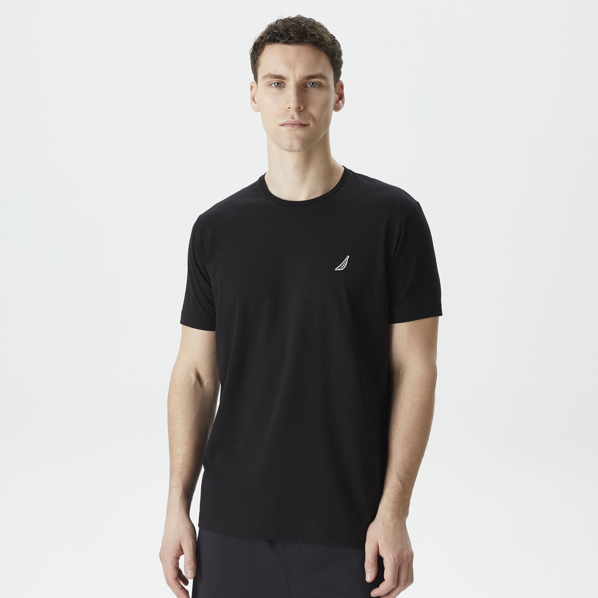 Nautica Erkek Siyah Standart Fit T-Shirt