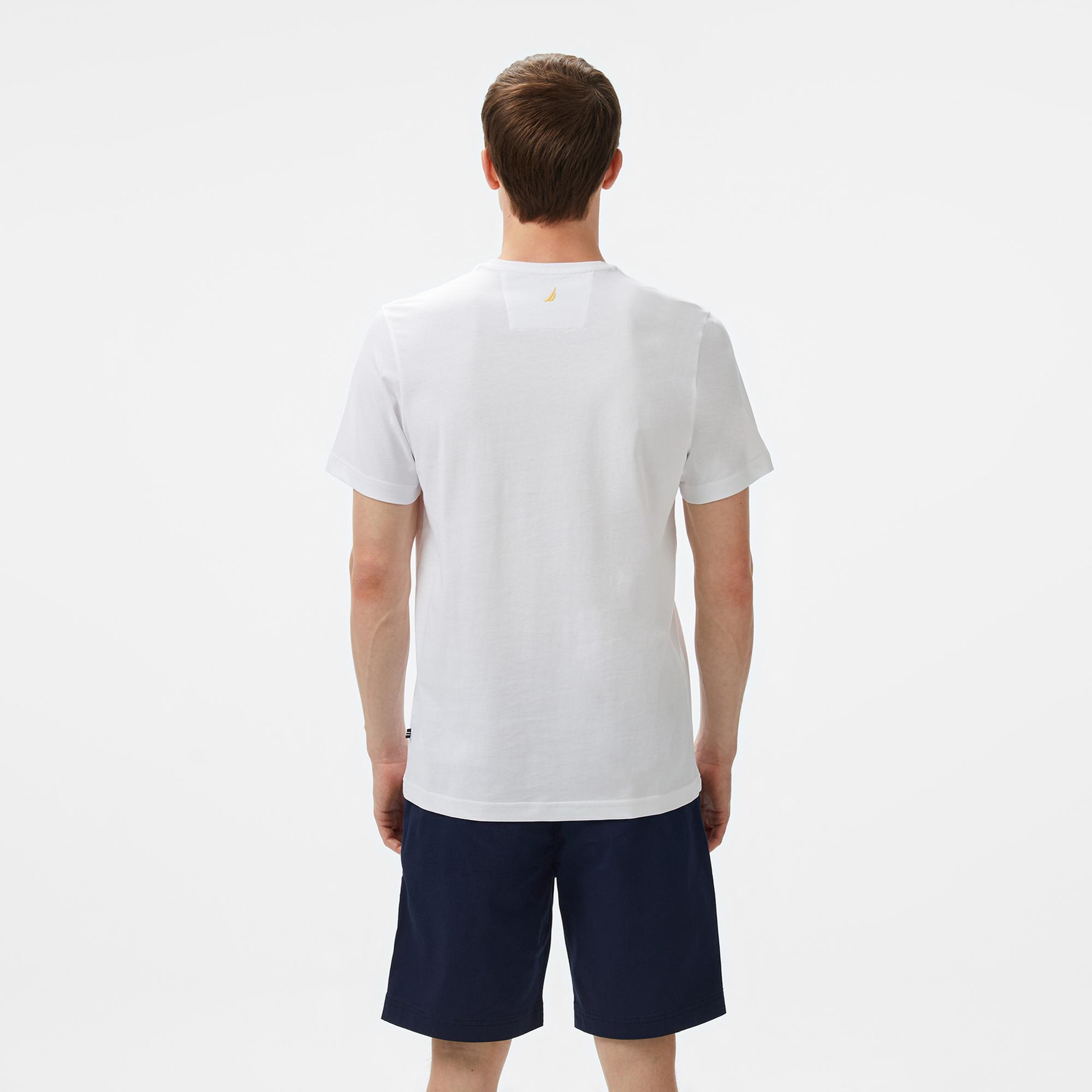 Nautica Erkek Beyaz Regular Fit T-Shirt