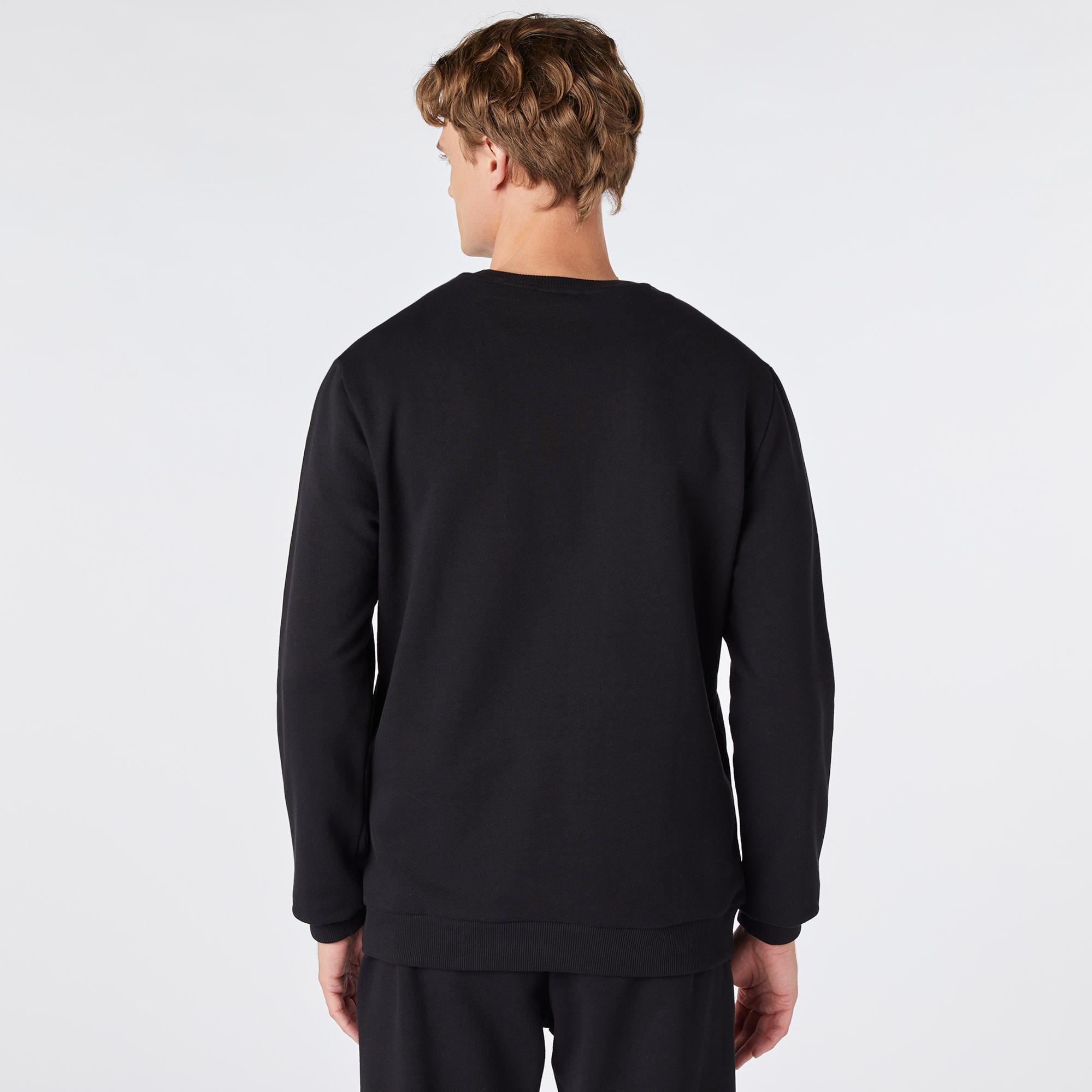 Nautica Erkek Siyah Standart Fit Sweatshirt