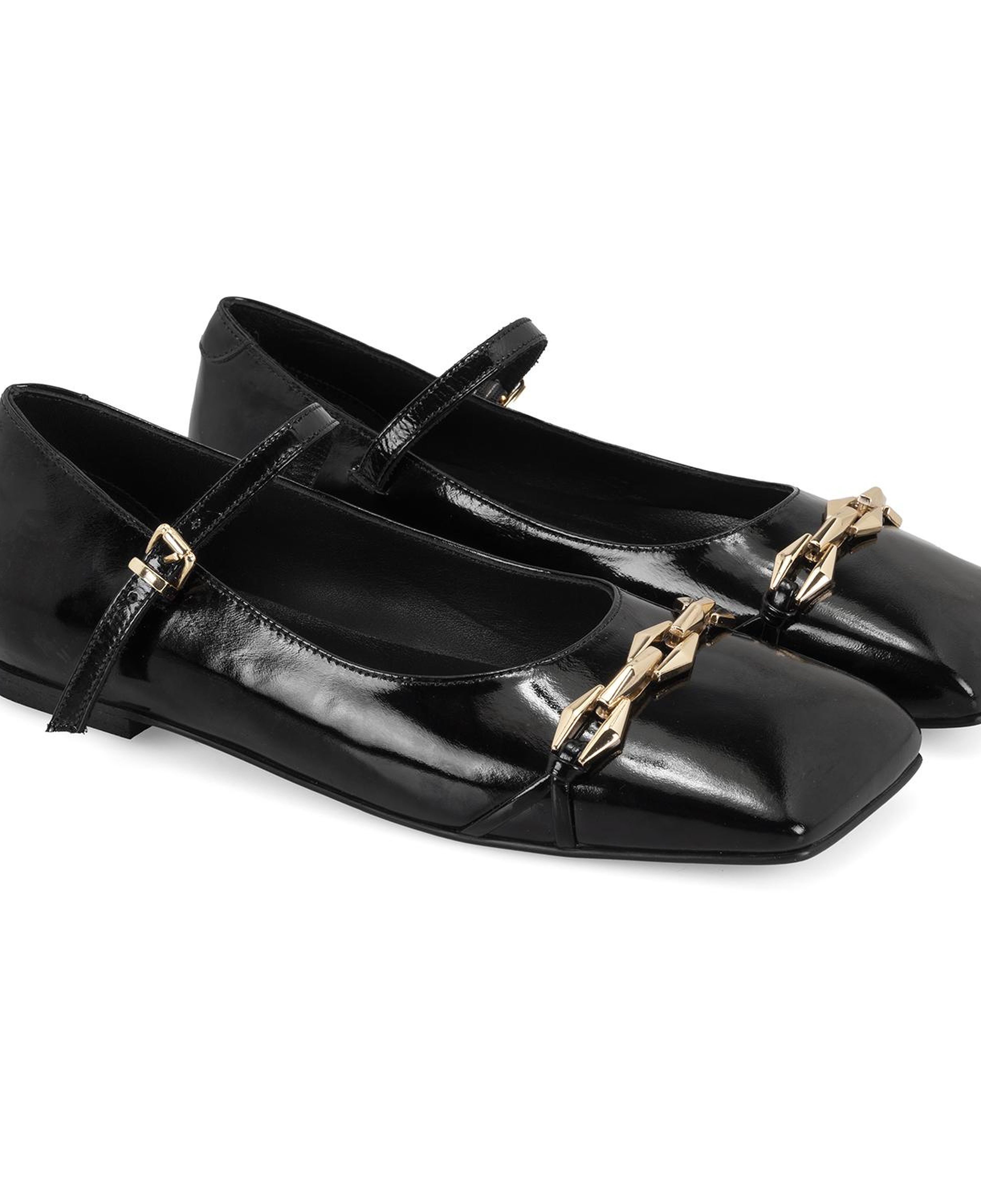 Kadın Siyah Mary Jane Deri Babet