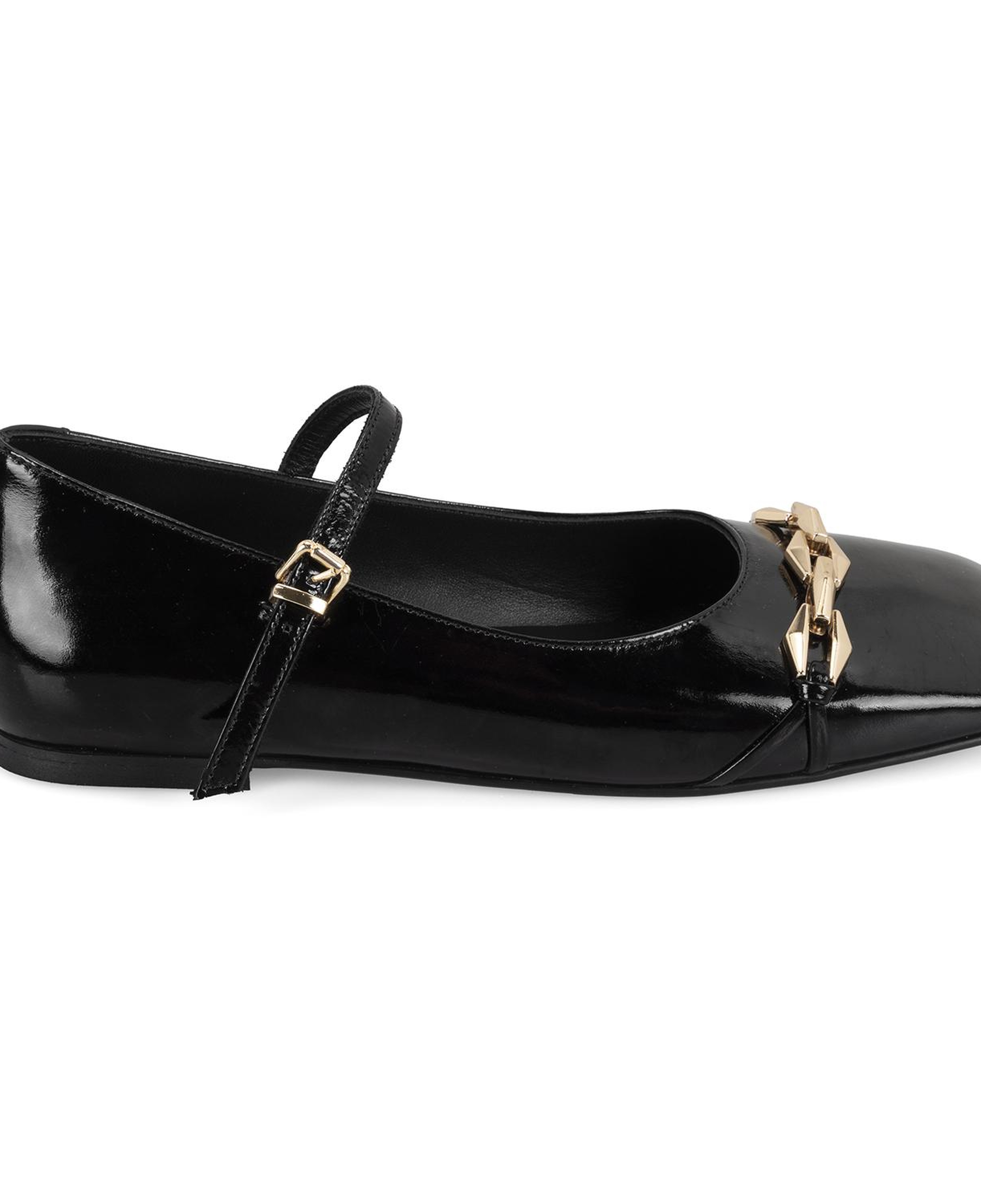 Kadın Siyah Mary Jane Deri Babet