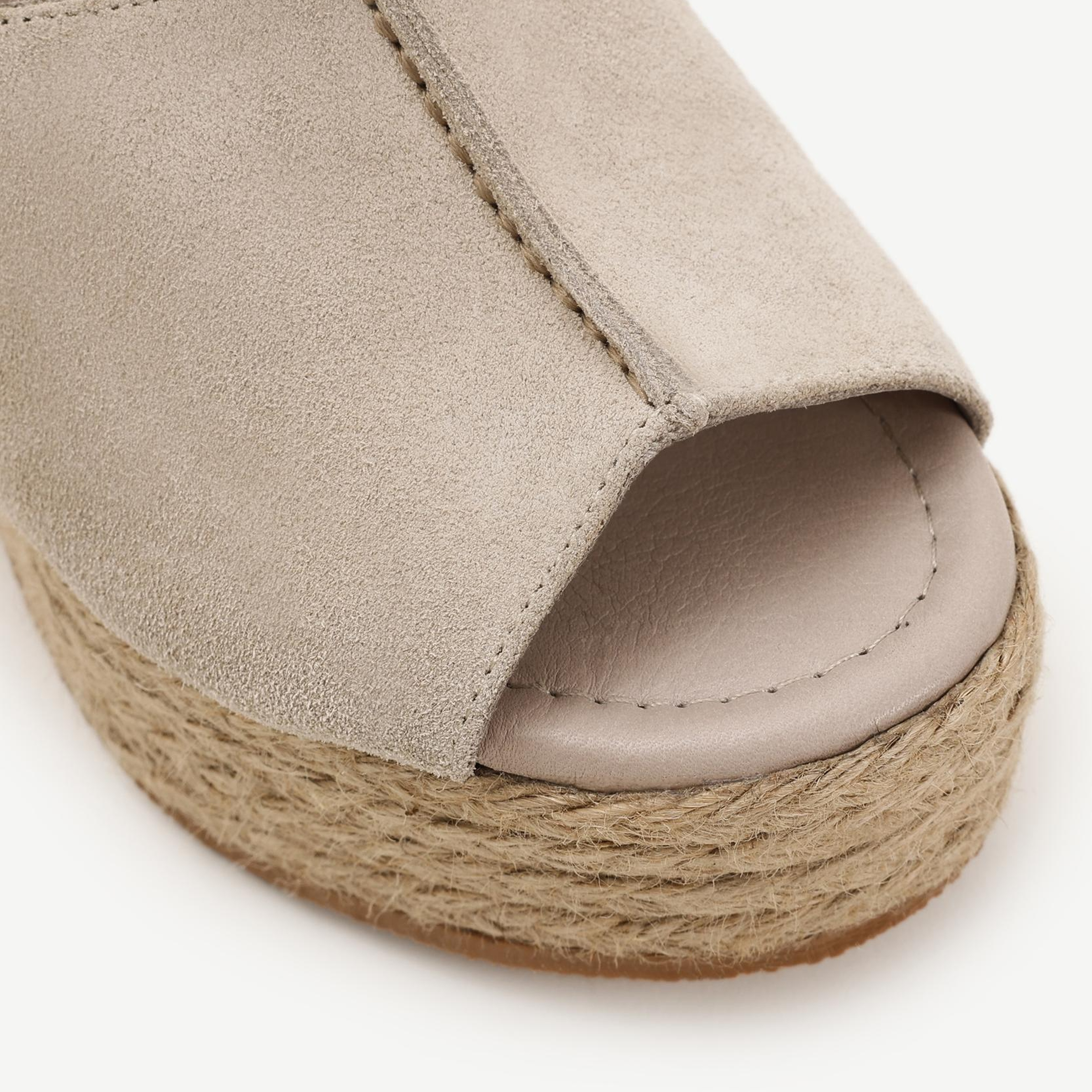 YARGICI Hasır Toka Detaylı Yüksek Deri Espadril