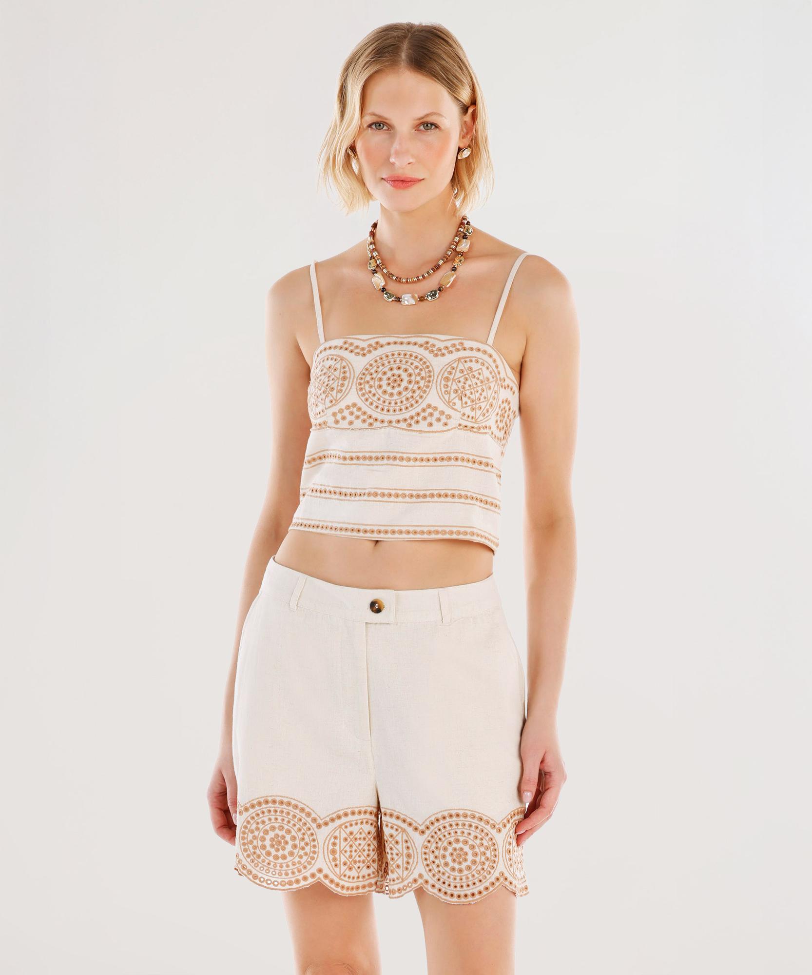 YARGICI Paçası Detaylı Bermuda