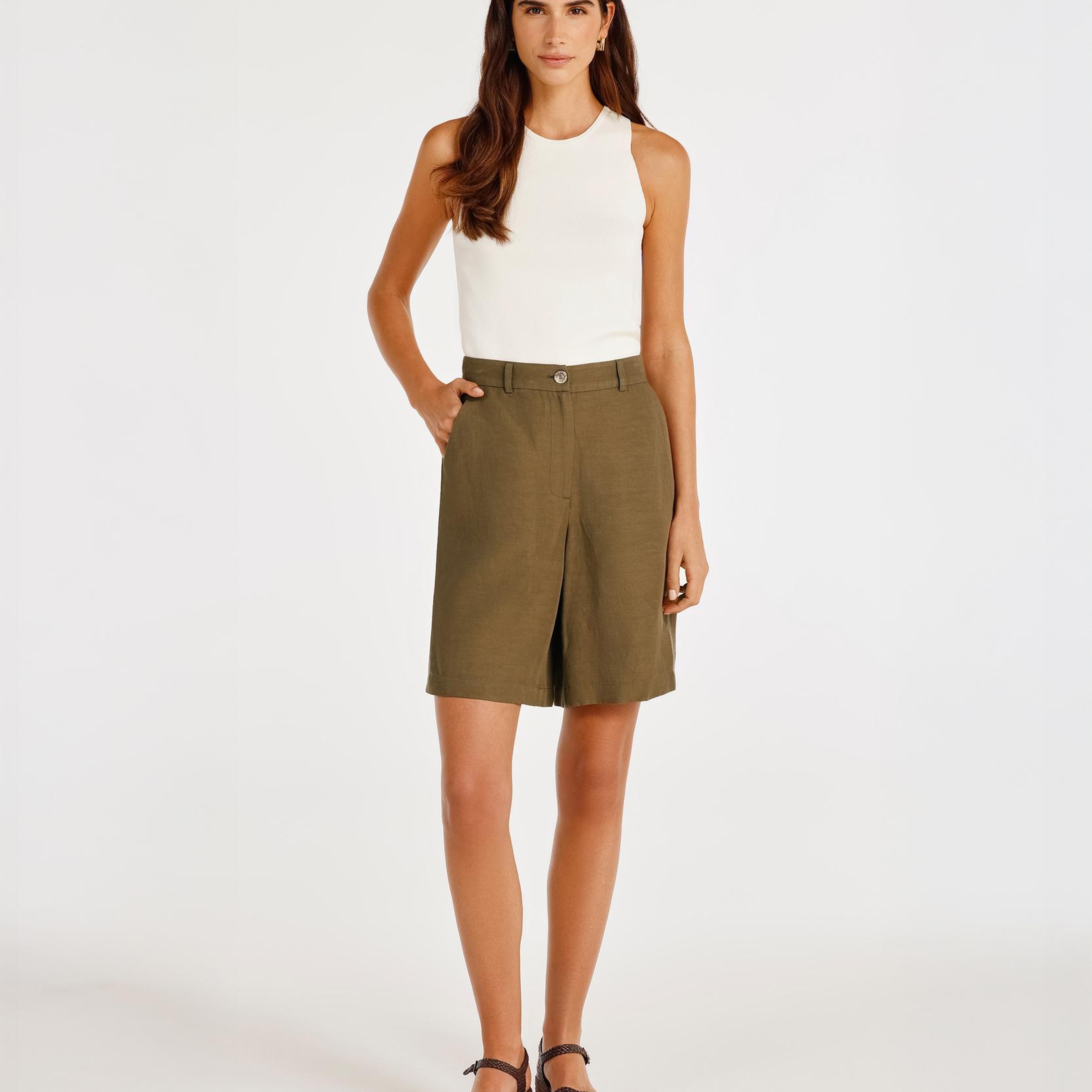 YARGICI Düz Kalıplı Bermuda