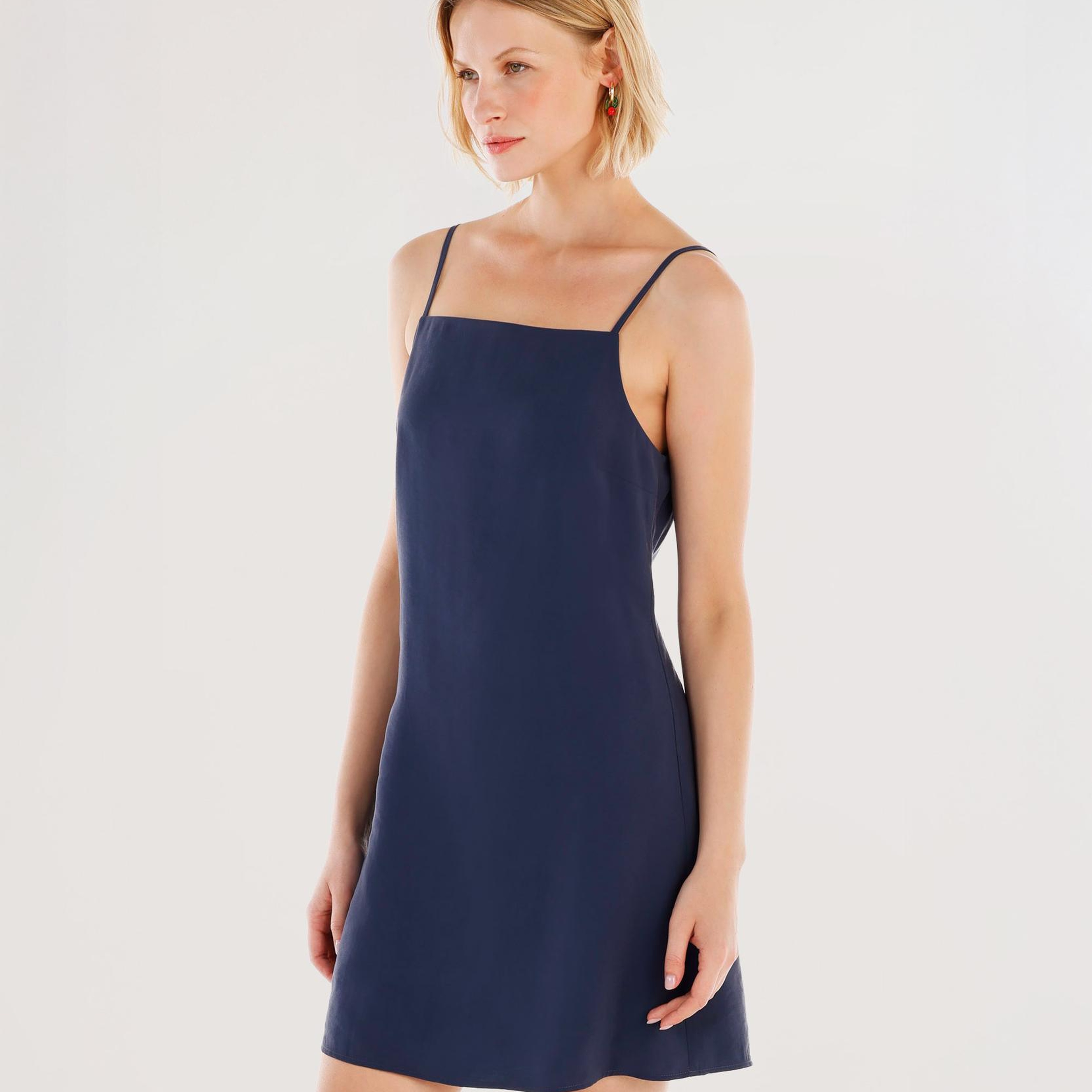 YARGICI Askılı Kemer Detaylı Mini Elbise