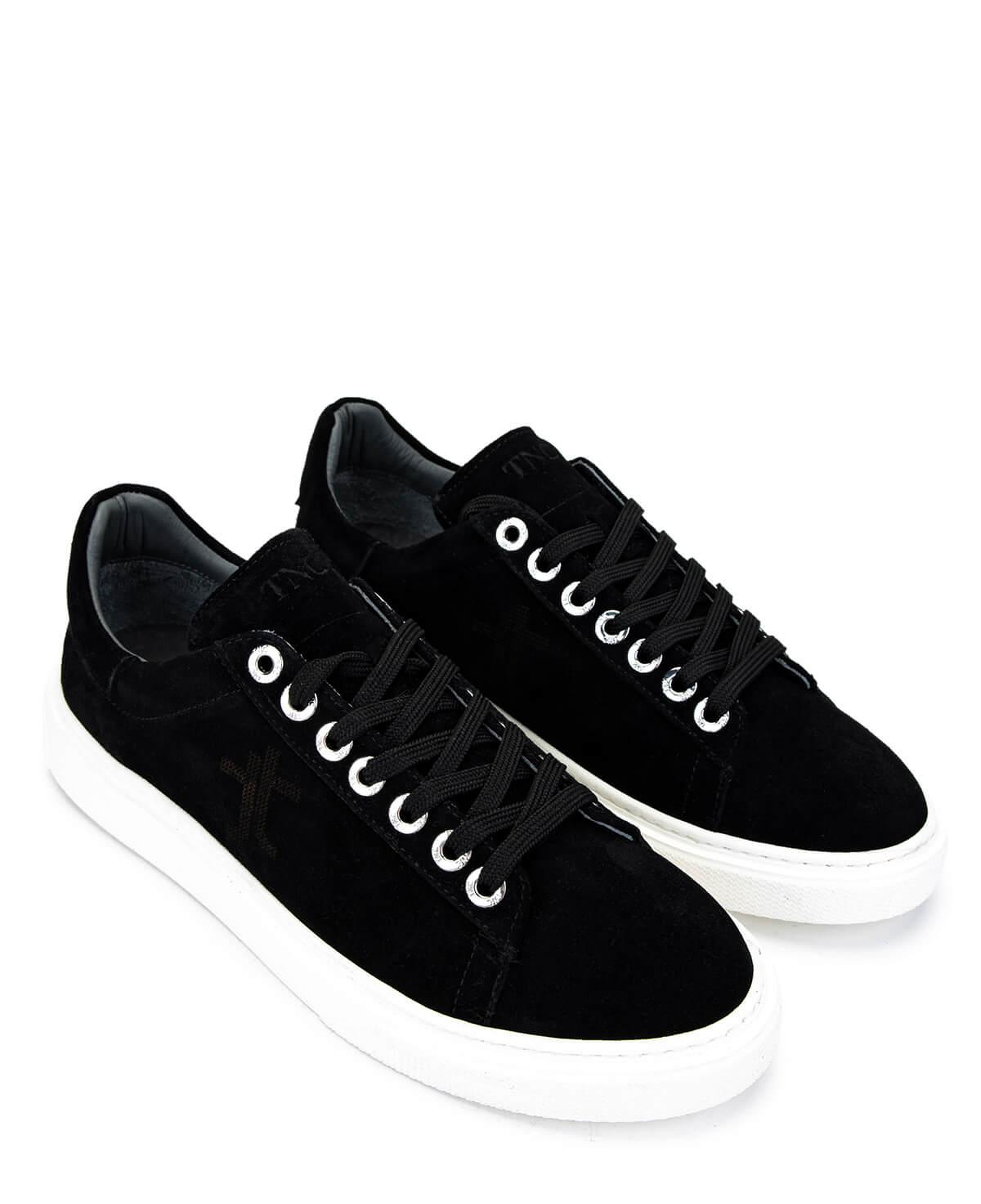 Tamer Tanca Erkek Hakiki Deri Siyah Süet Sneakers & Spor Ayakkabı