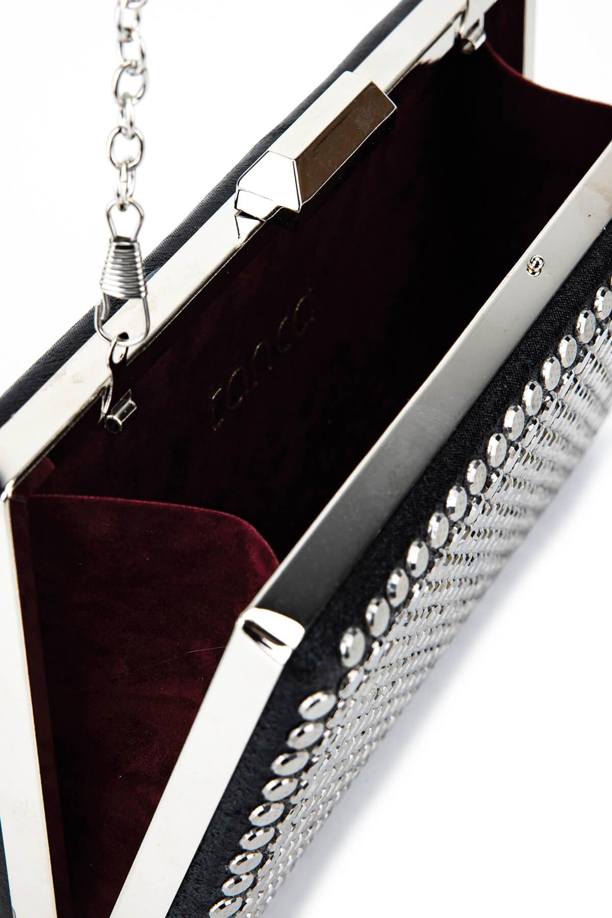 Tamer Tanca Kadın Vegan Siyah Abiye Çanta