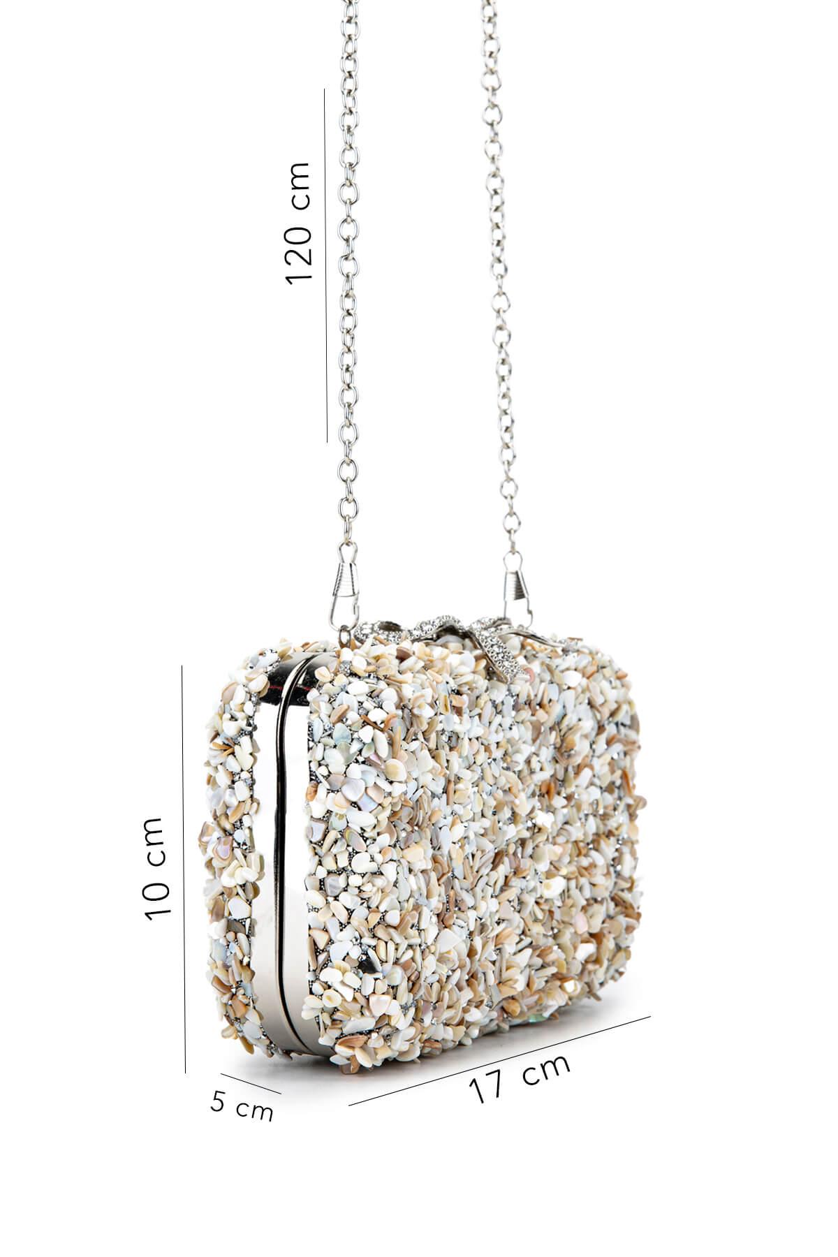 Tamer Tanca Kadın Vegan Bej Abiye Çanta