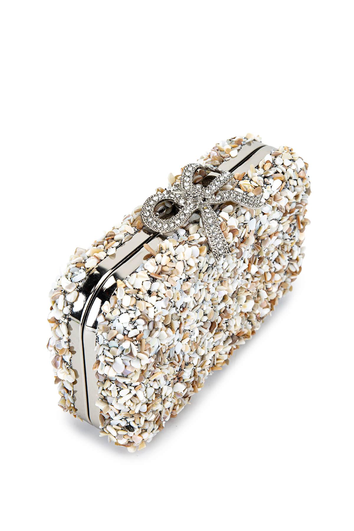 Tamer Tanca Kadın Vegan Bej Abiye Çanta